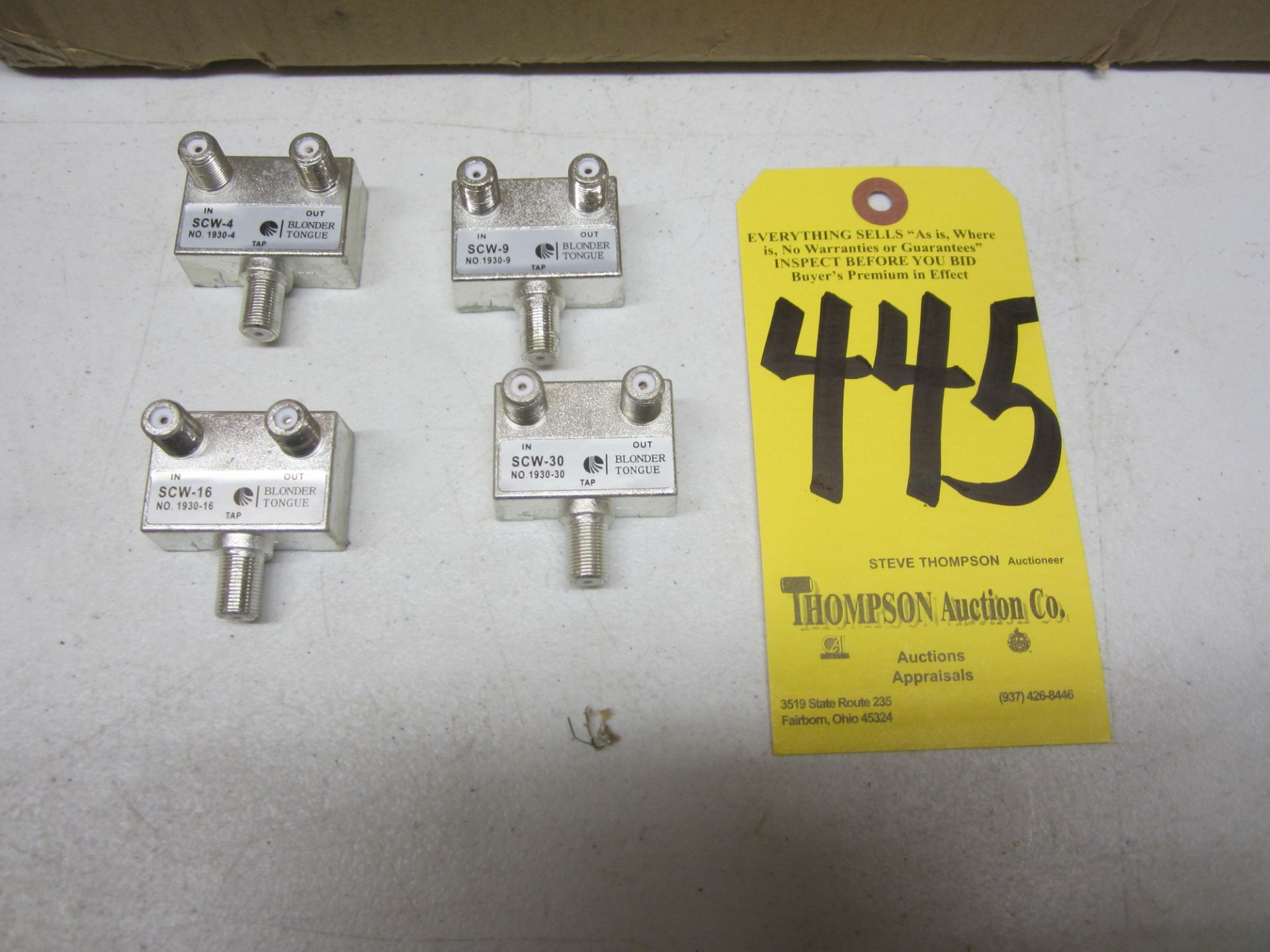 Directional Cable Couplers, (75) SCW-4, (25) SCW-6, (10) SCW-9, (20) SCW-16, and (12) SCW-30