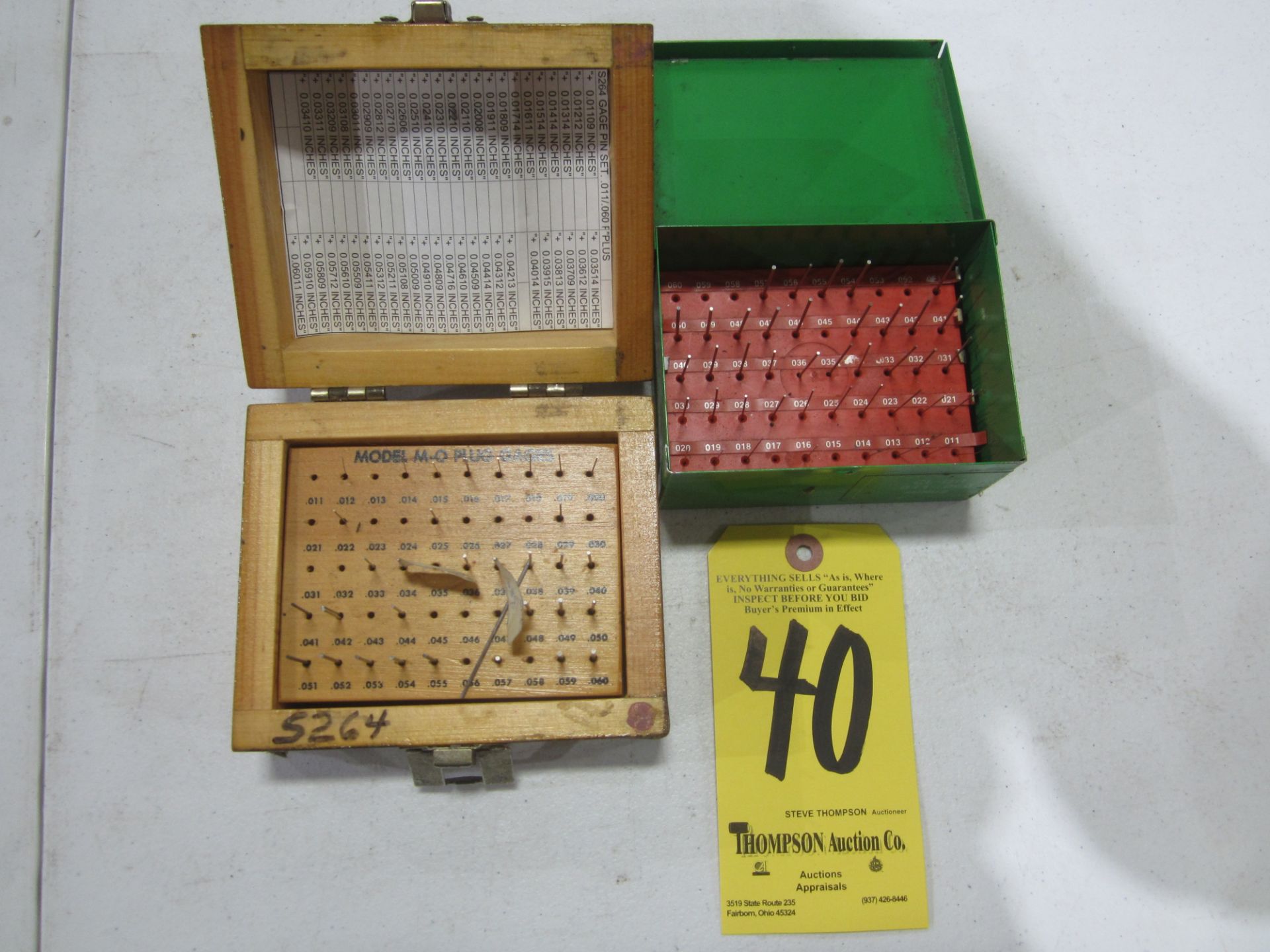 (2) Pin Gage Sets, .011" - .060", (1) Plus and (1) Minus