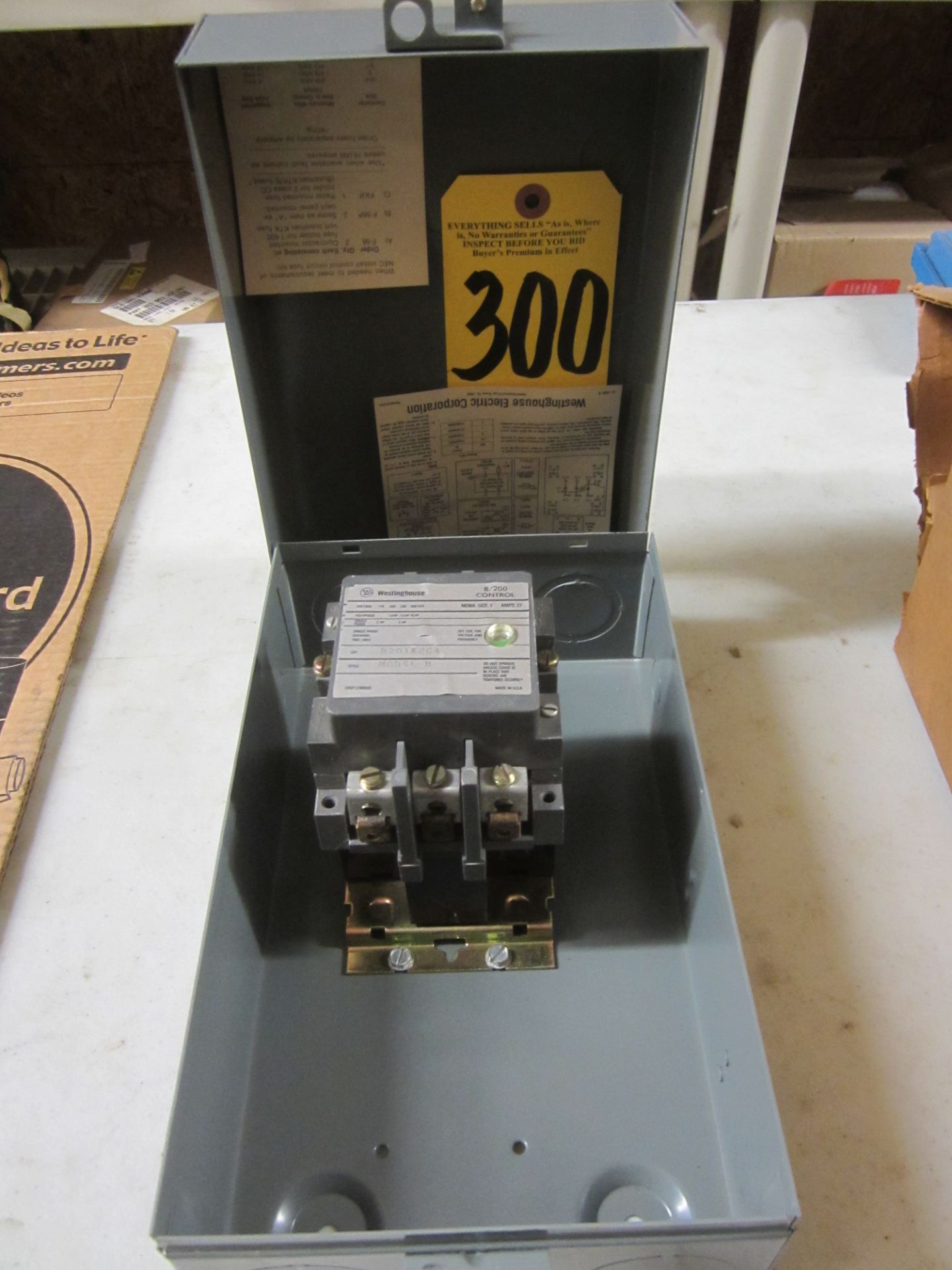 Westinghouse B201K2CA NEMA Size 1 Motor Starter with Enclosure