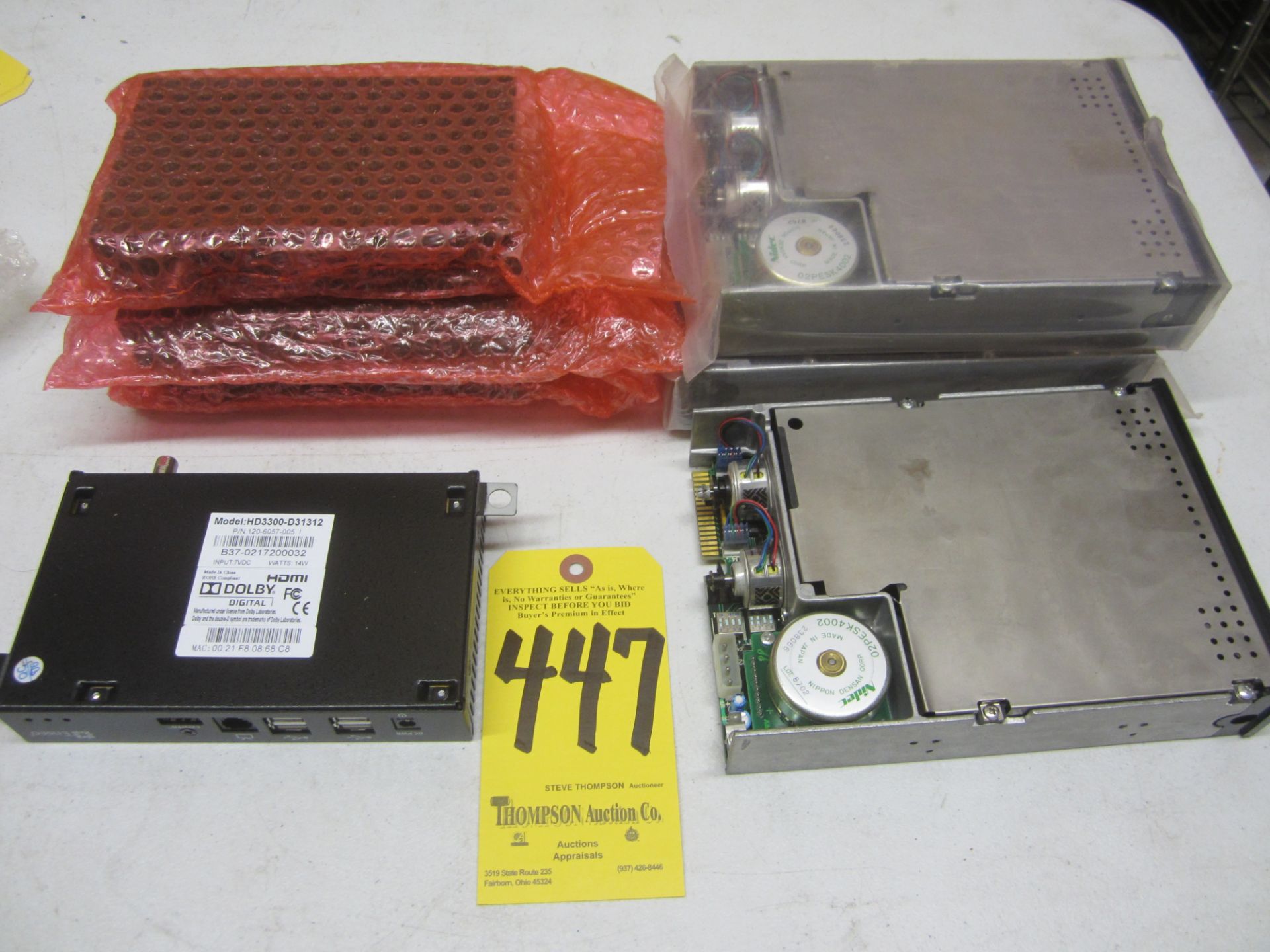 (4) Dolby HD3300-D31312 Power Supply and (3) Kodak 3.3. Flexible 5 1/4" Disc Drive