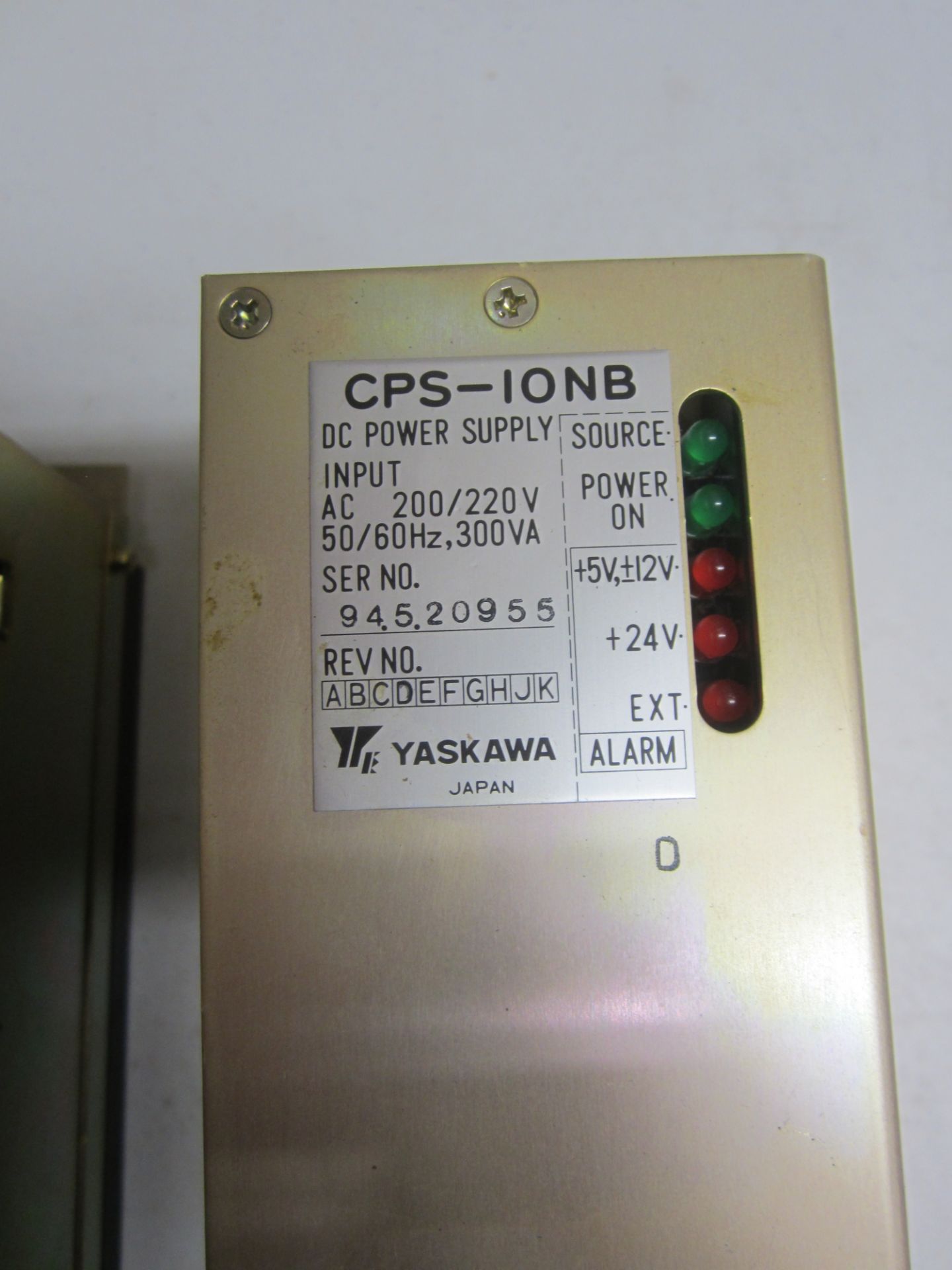 Yaskawa CPS-10NB Power Supply and Yaskawa CACR-HR10SB Servo Pack - Image 2 of 3