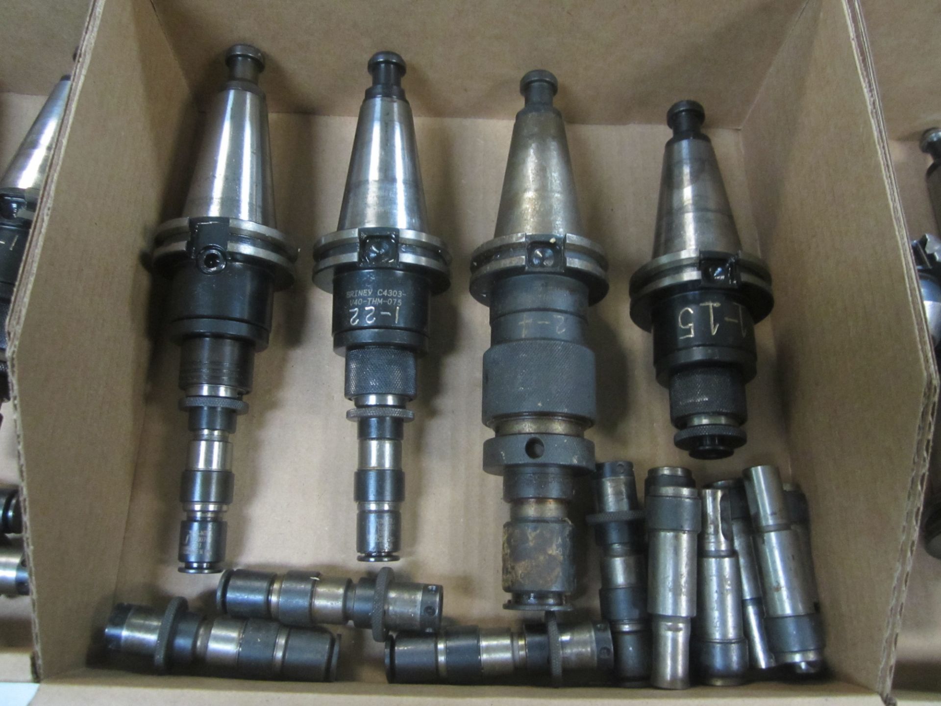 (4) Cat 40 Tap Collet Holders with Tap Collets