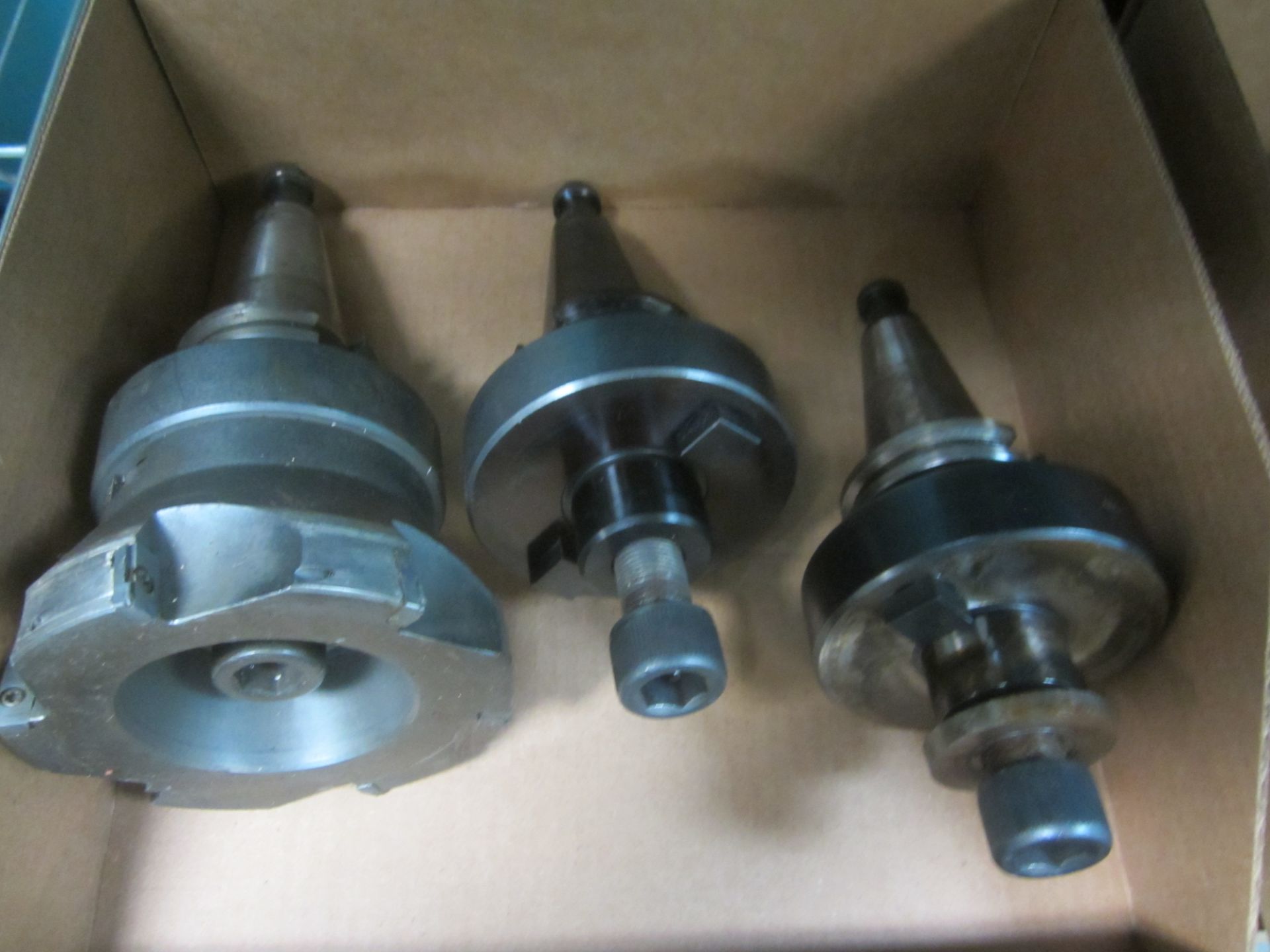 Cat 40 Face Mill, 5" Diameter and (2) Cat 40 Face Mill Holders