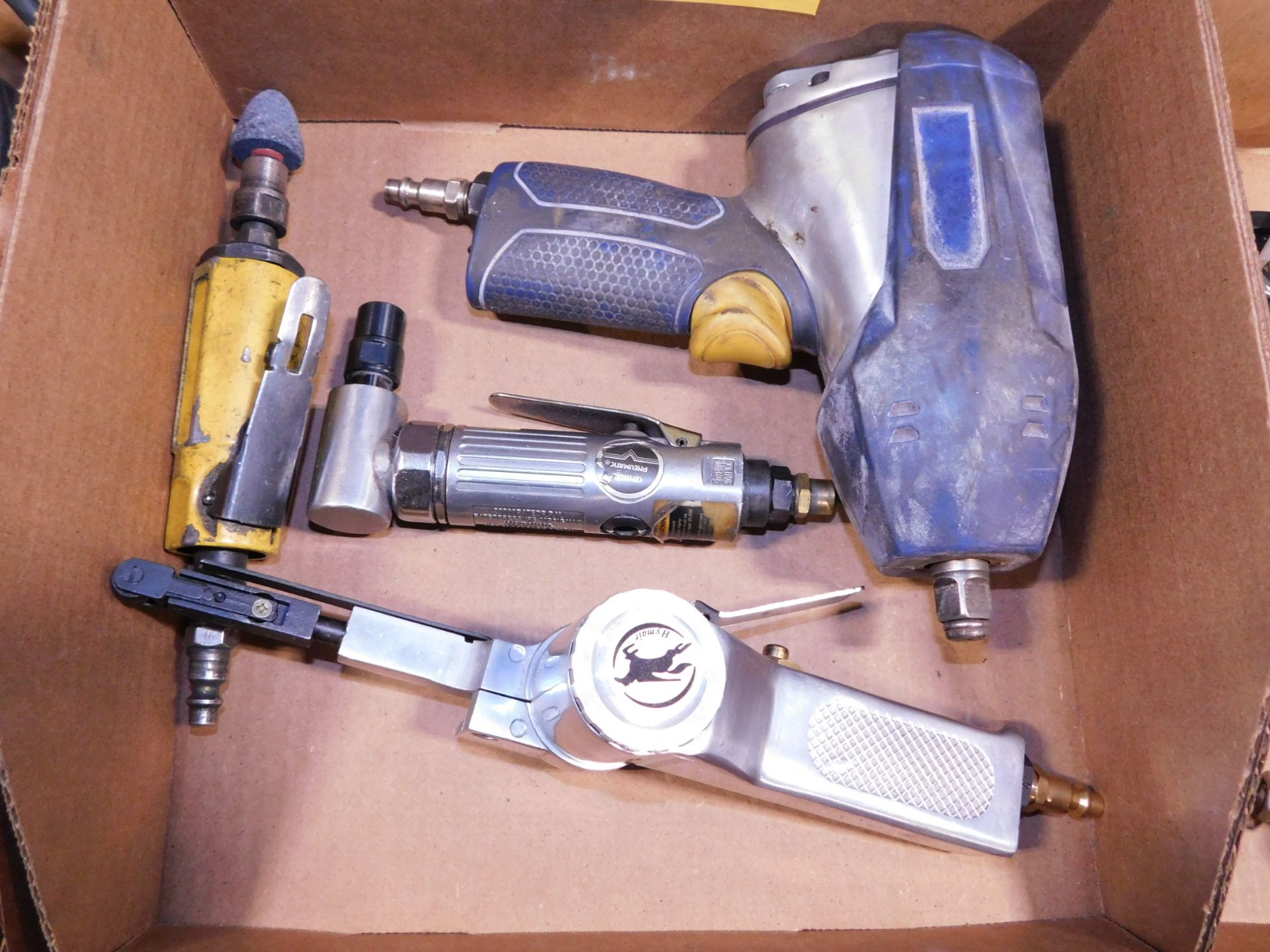 Miscellaneous Pneumatic Tools, 1/2" Drive Impact, Belt Sander, and (2) Die Grinders