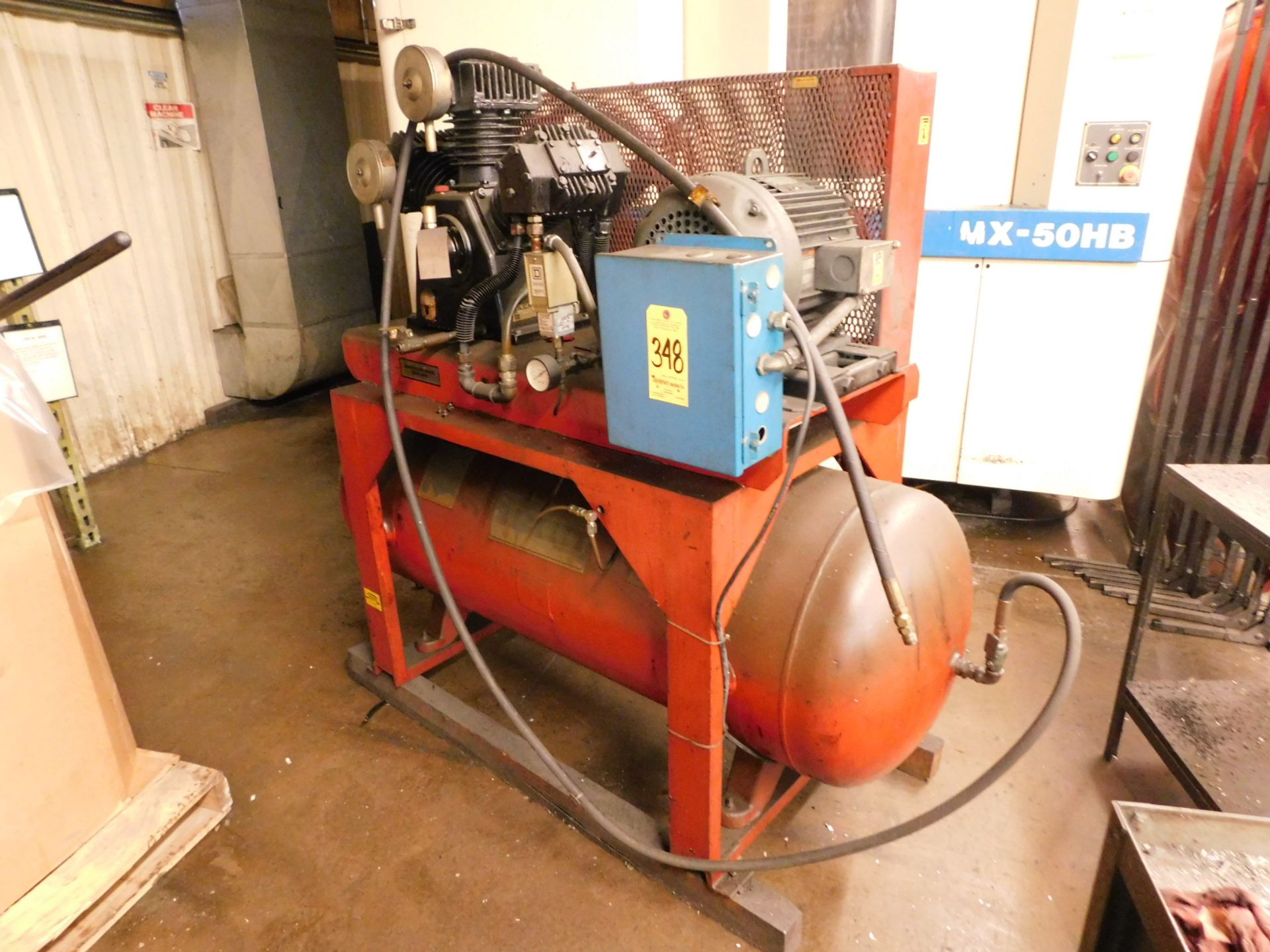 Buckeye Pneumatic 15 HP, 3-Stage Tank Mounted Air Compressor, s/n 8087213