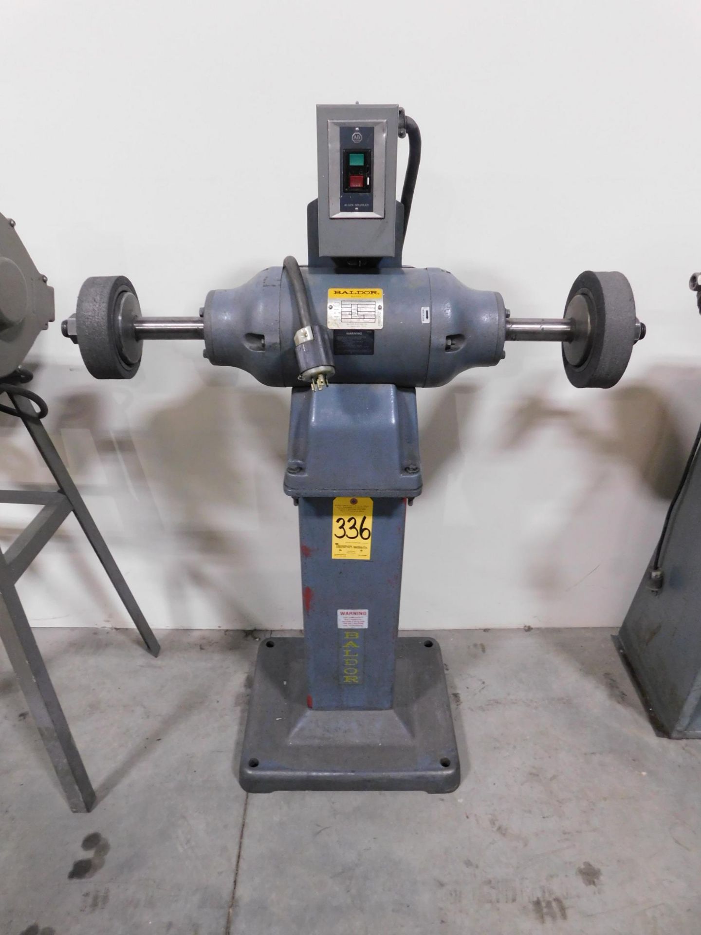 Baldor Model 1250 Double End Pedestal Buffer, 2 HP, Single Phase