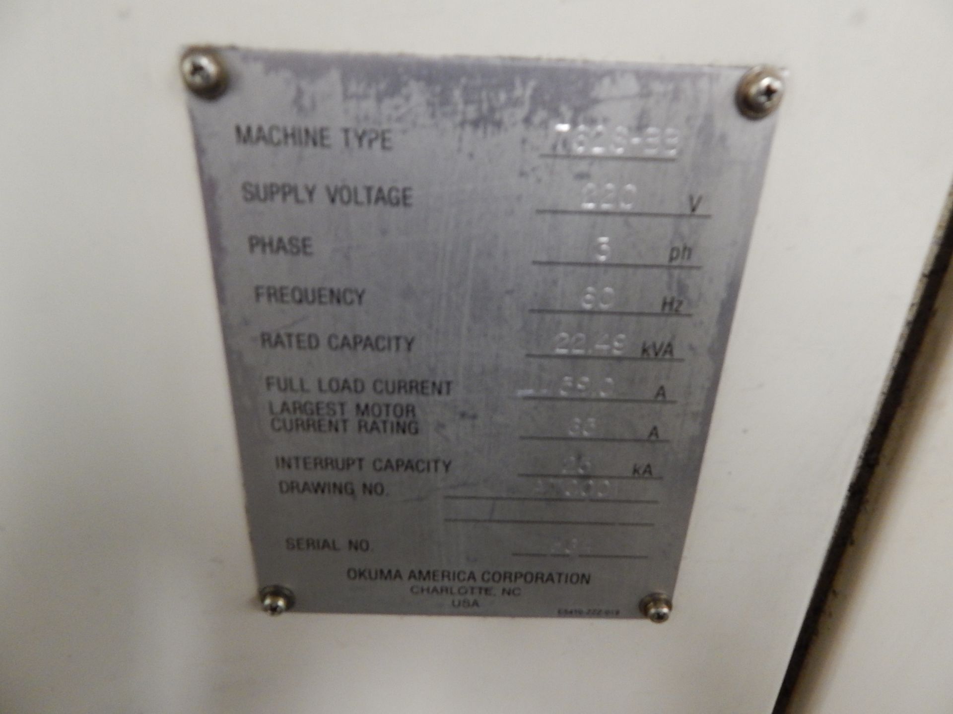 Okuma Model Crown L-1060/762S-BB CNC Turning Center, s/n 1384, Okuma OSP-U10L CNC Turning Center, - Bild 8 aus 8