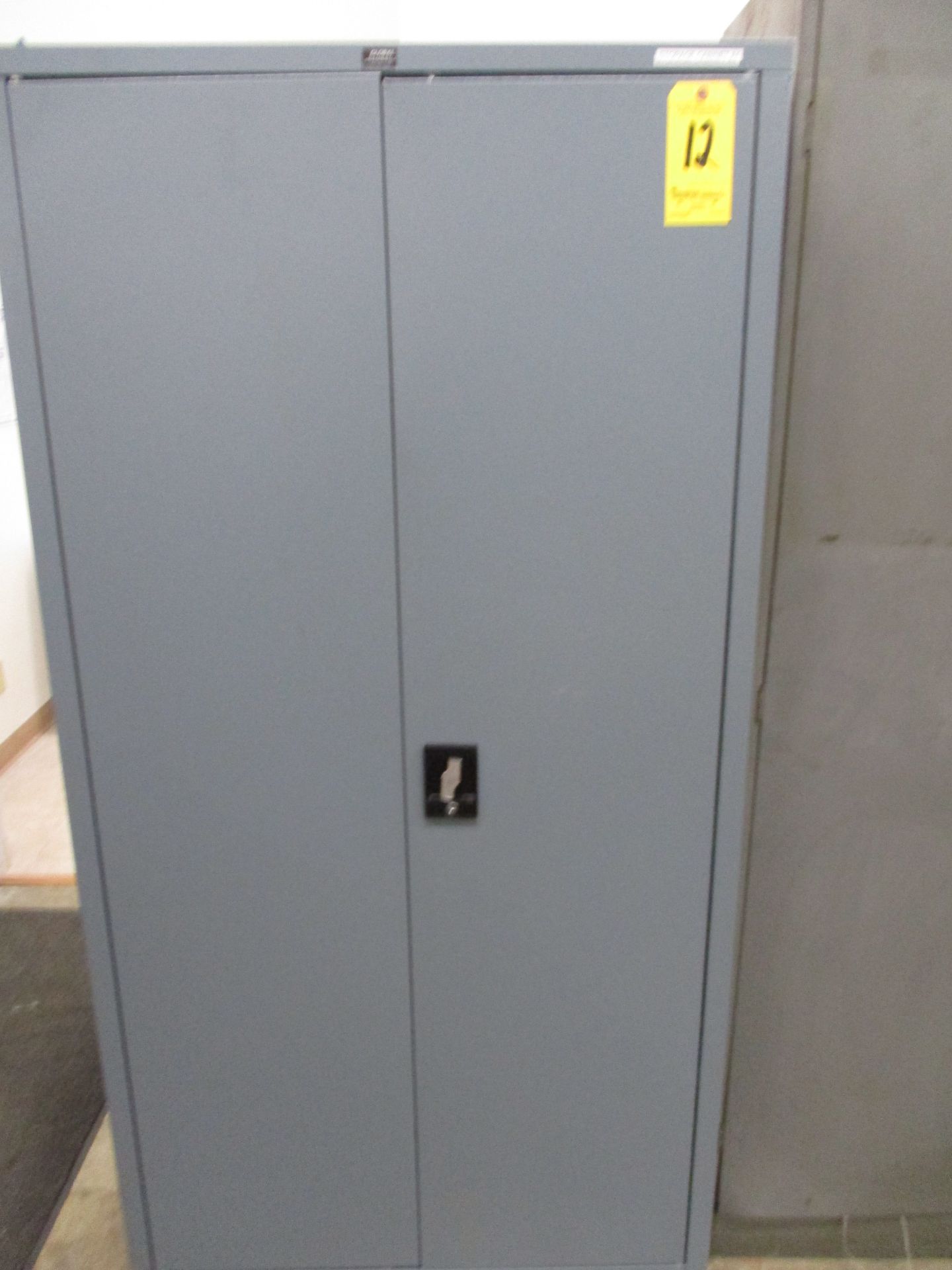 2-Door Upright Metal Storage Cabinets and Contents