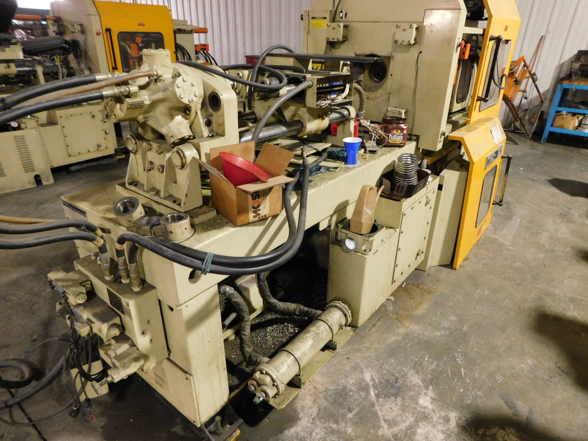 TMC Model TMC-A90 Plastic Injection Molding Machine, s/n 9110044, New 1991, 90 U.S. Ton, 6.7 Oz. - Image 8 of 8