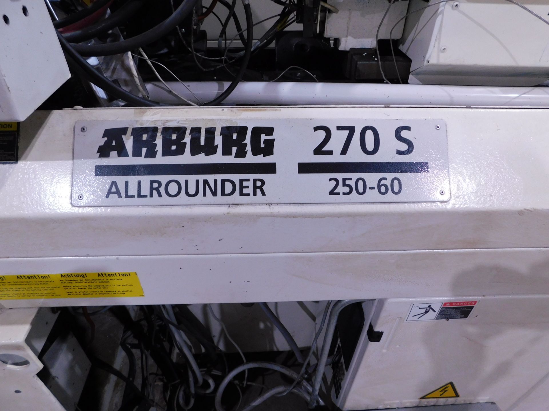 Arburg 270S/250-60 Plastic Injection Molding Machine, s/n 175811, New 1998, 25 Ton, 1.318 Fl. Oz. - Image 7 of 9