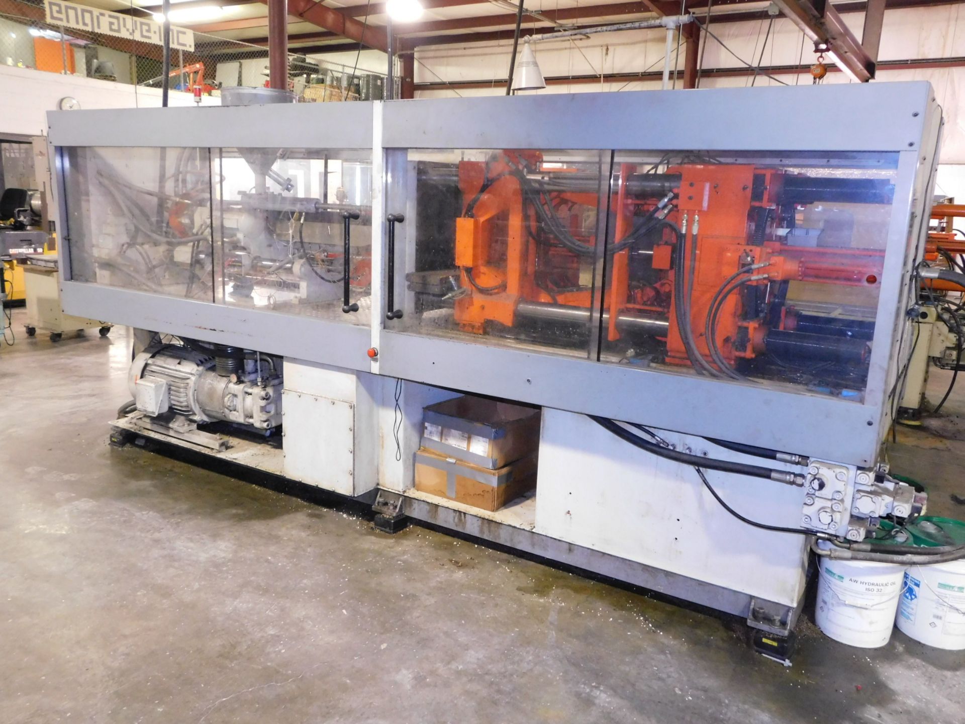 TMC Model TMC-150E Plastic Injection Molding Machine, s/n 9312139, New 1993, 150 Metric Ton, 165 - Image 4 of 9