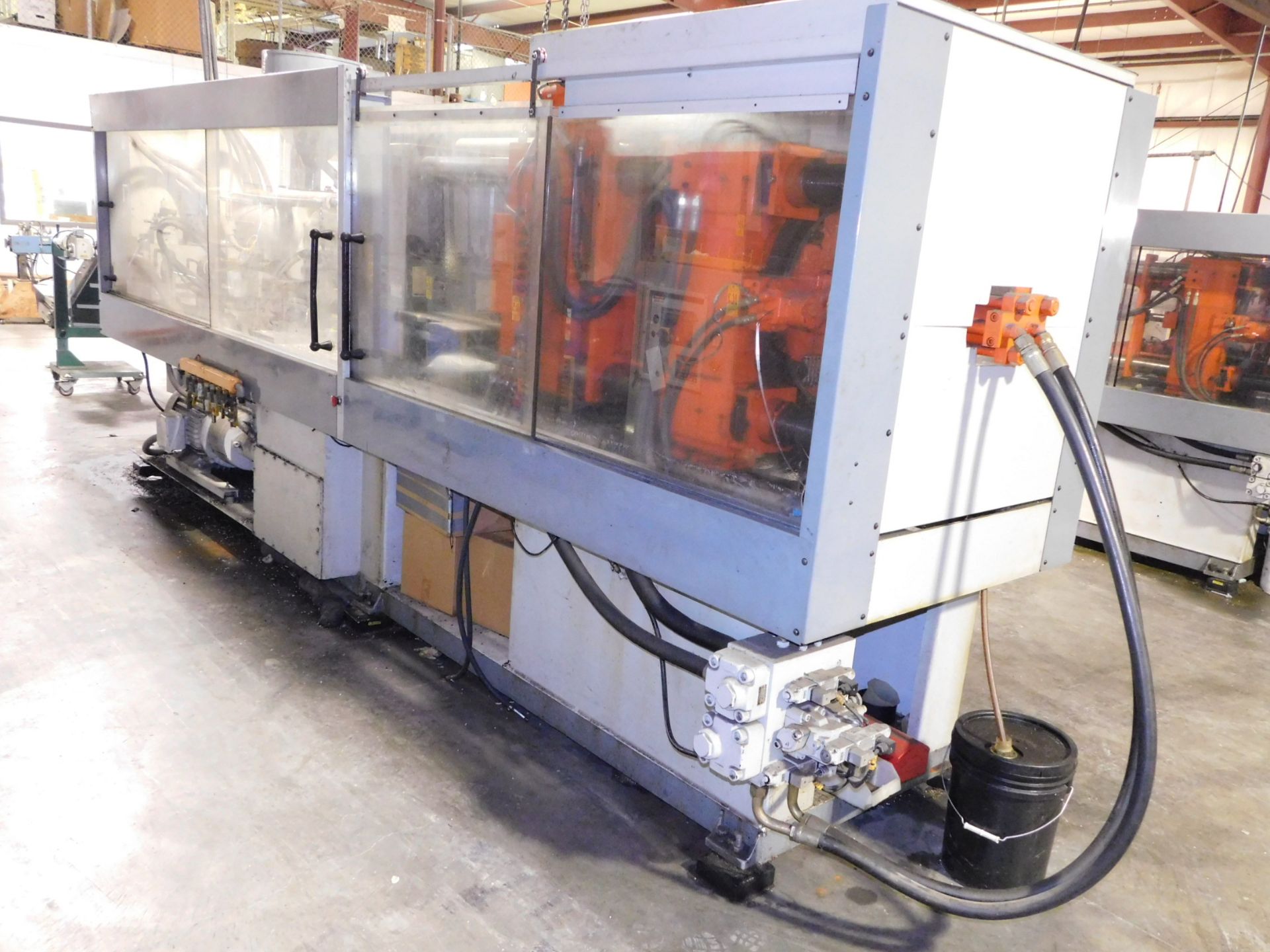 TMC Model TMC-200E Plastic Injection Molding Machine, s/n 9501159, New 1995, 200 Metric Ton, 220 U. - Image 3 of 9