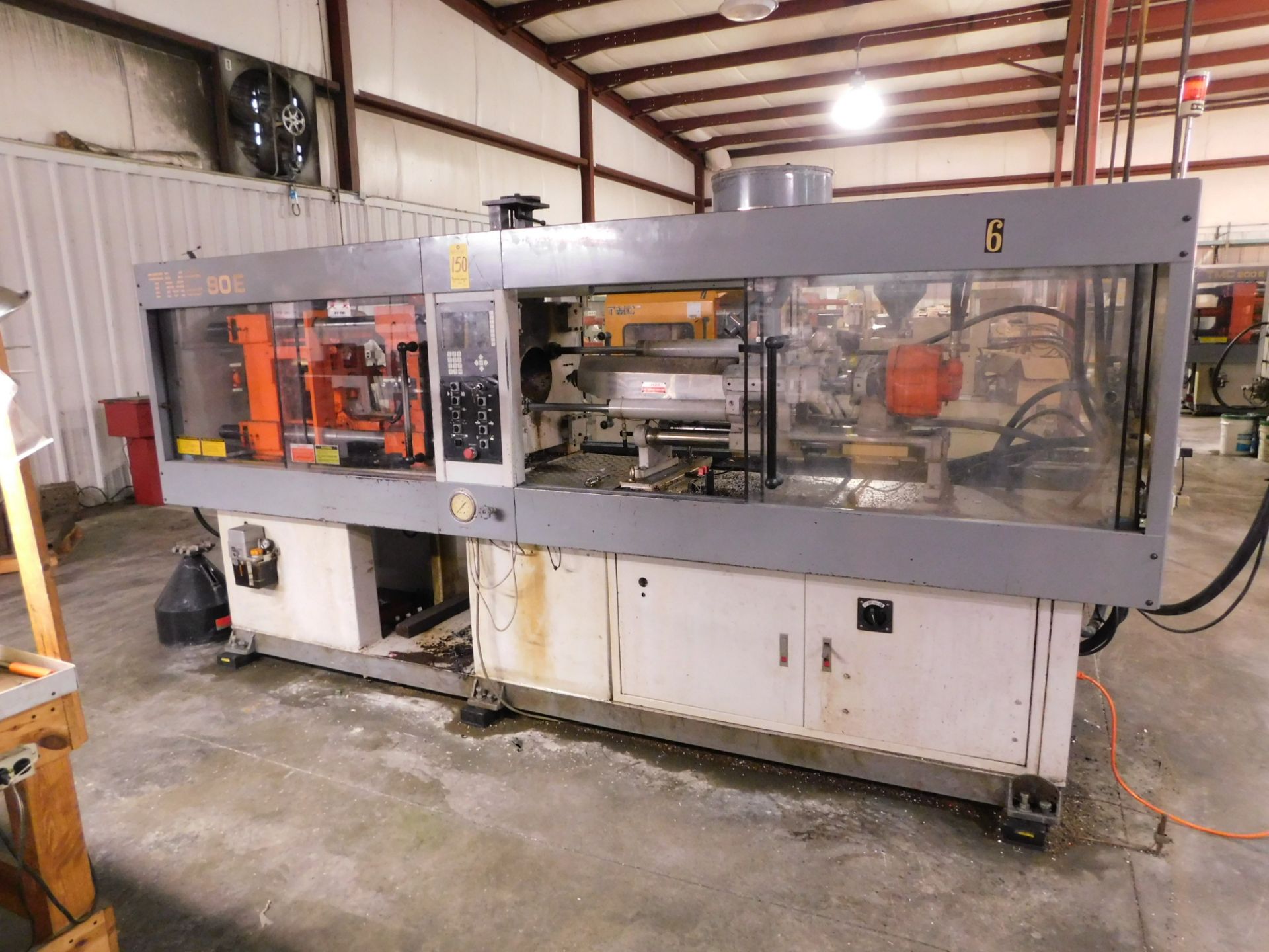 TMC Model TMC-90E Plastic Injection Molding Machine, s/n 9404058, New 1994, 90 Metric Ton, 100 U.