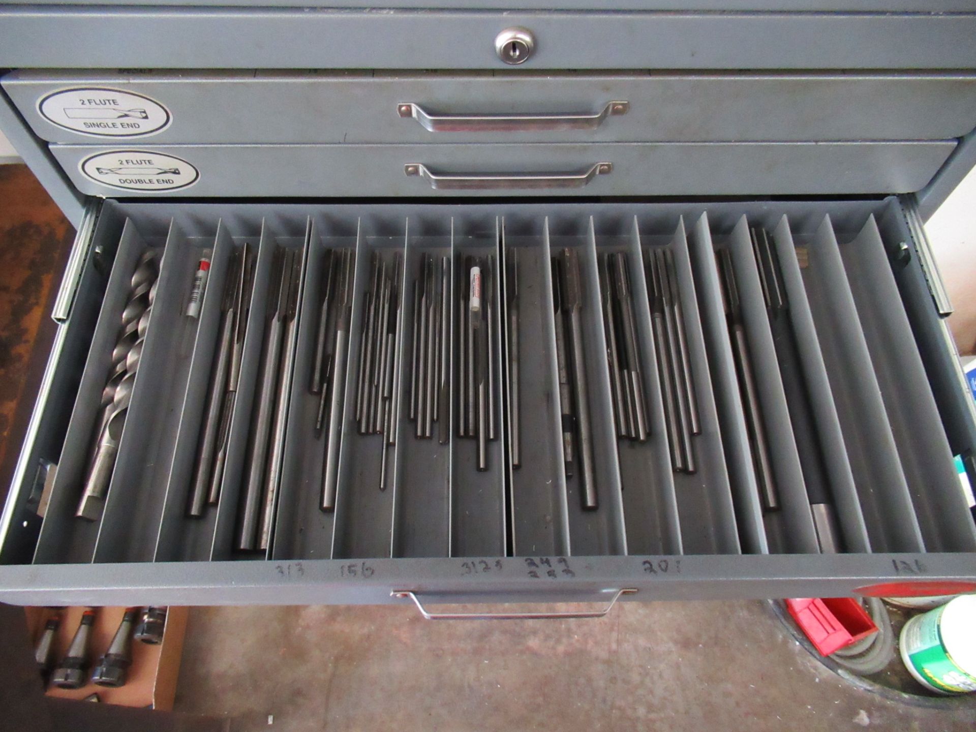 Huot Drill and End Mill Cabinets with Stand and Contents - Image 4 of 7