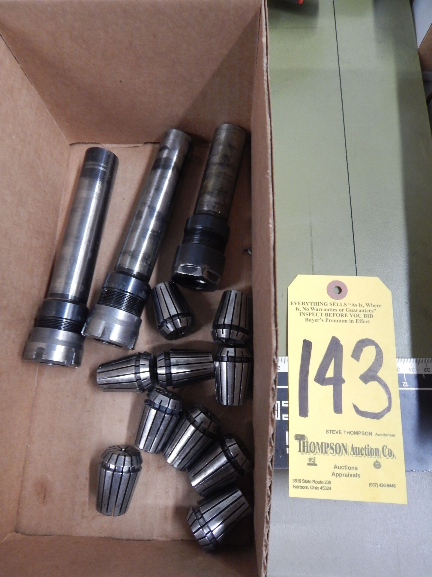 Lot, (3) CNC Lathe Extension Collet Holders, with (10 ER 16 Collets