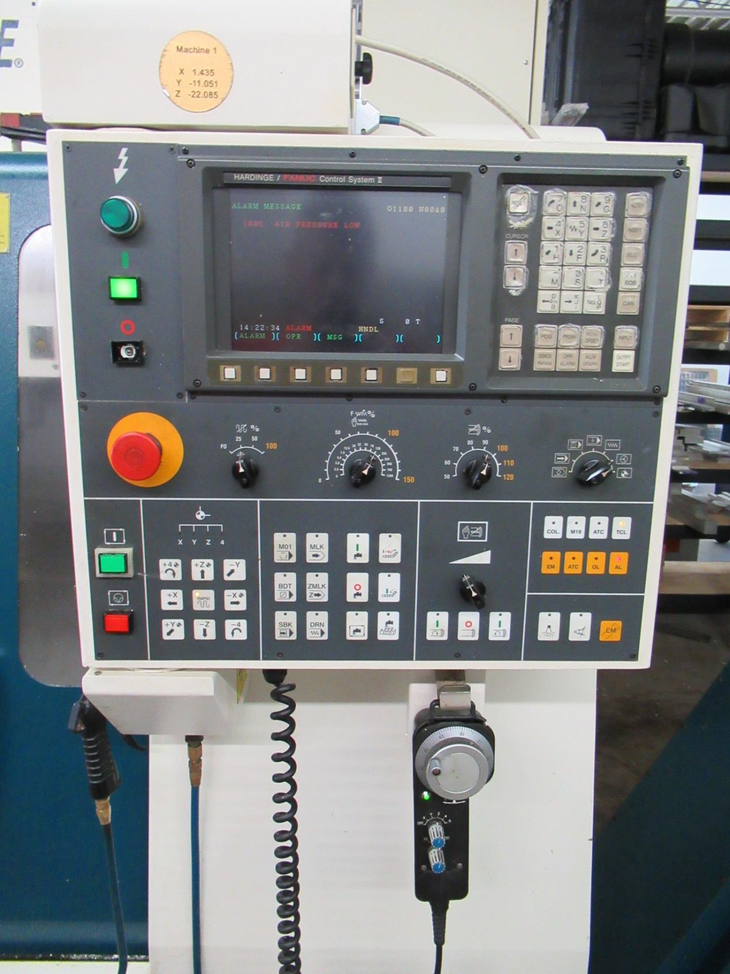 Hardinge Model VM-600II CNC Vertical Machining Center, s/n NVA398, New 2000, Fanuc CNC Control, 8, - Image 3 of 10