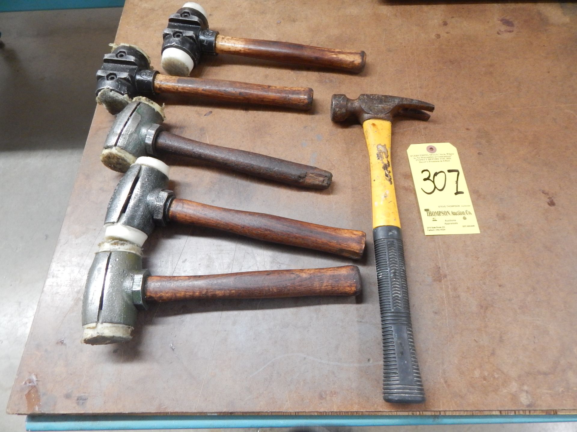 Lot, (5) Mallets and (1) Claw Hammer