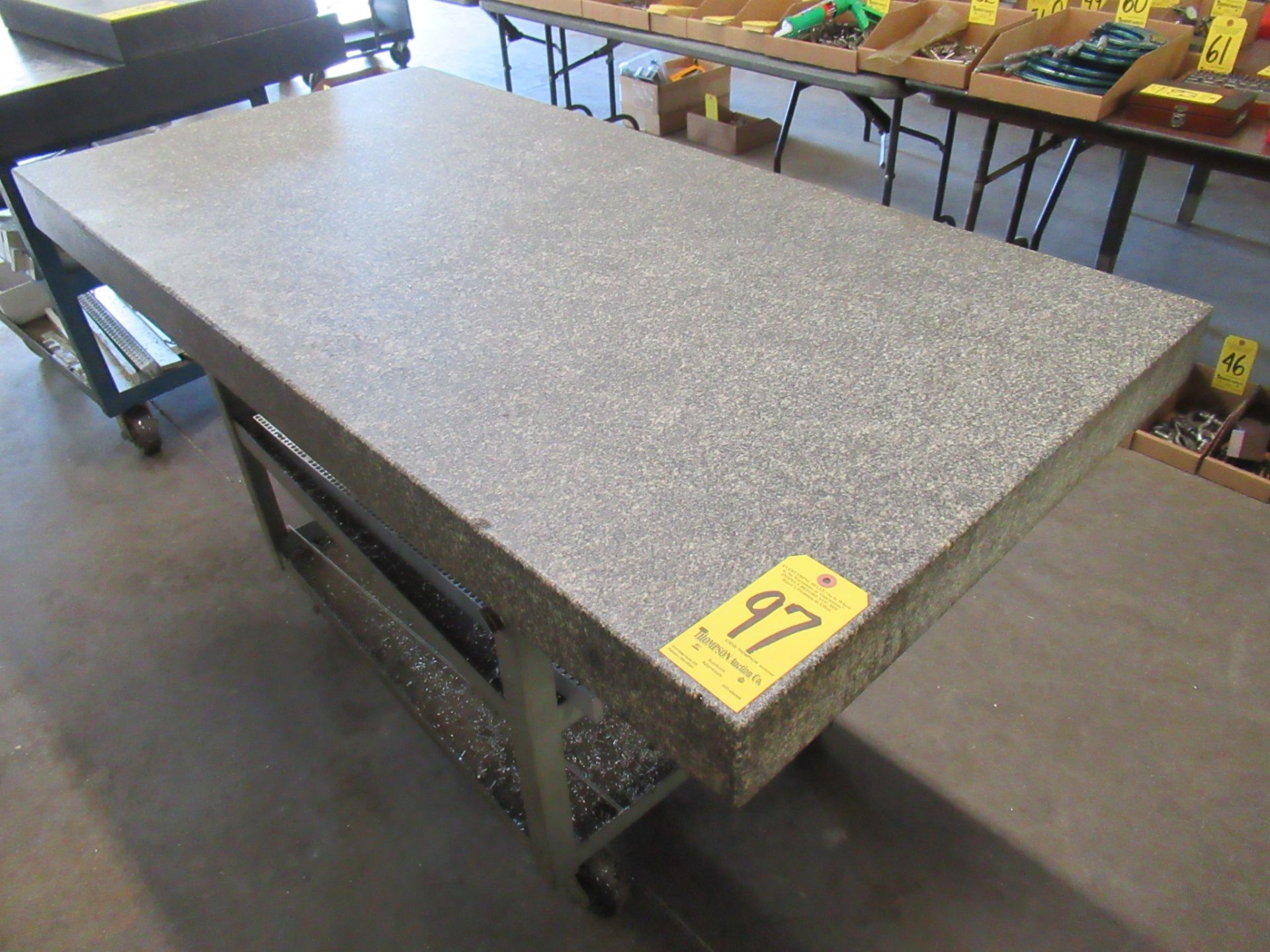 Granite Surface Plate with Cart, 60" X 30" X 4"