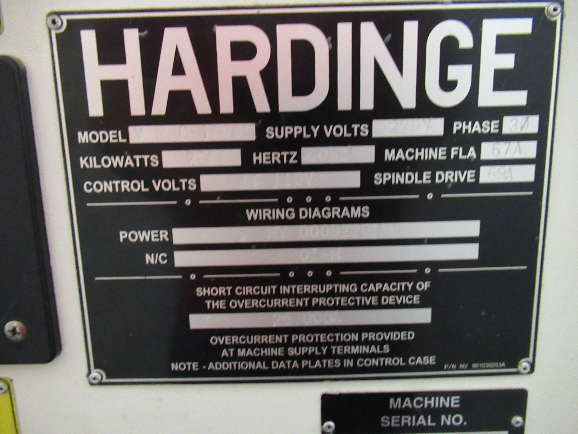 Hardinge Model VM-1000-II CNC Vertical Machining Center, s/n MVC-657, New 2003, Fanuc 0MD CNC - Image 9 of 10