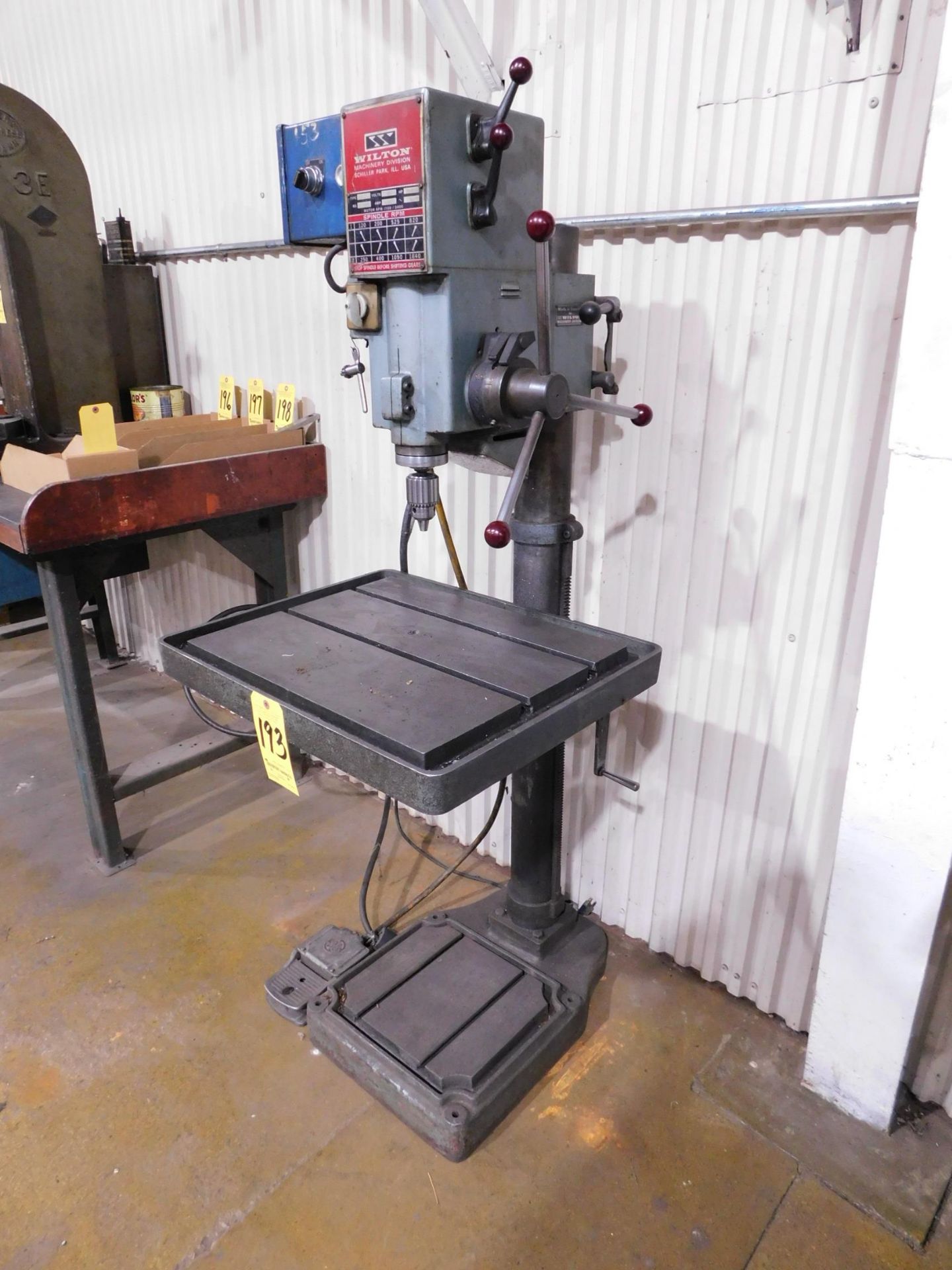 Wilton Model 20600, 20" Geared Head Drill Press, s/n 36472, 3 MT Spindle, 24" X 20" Production