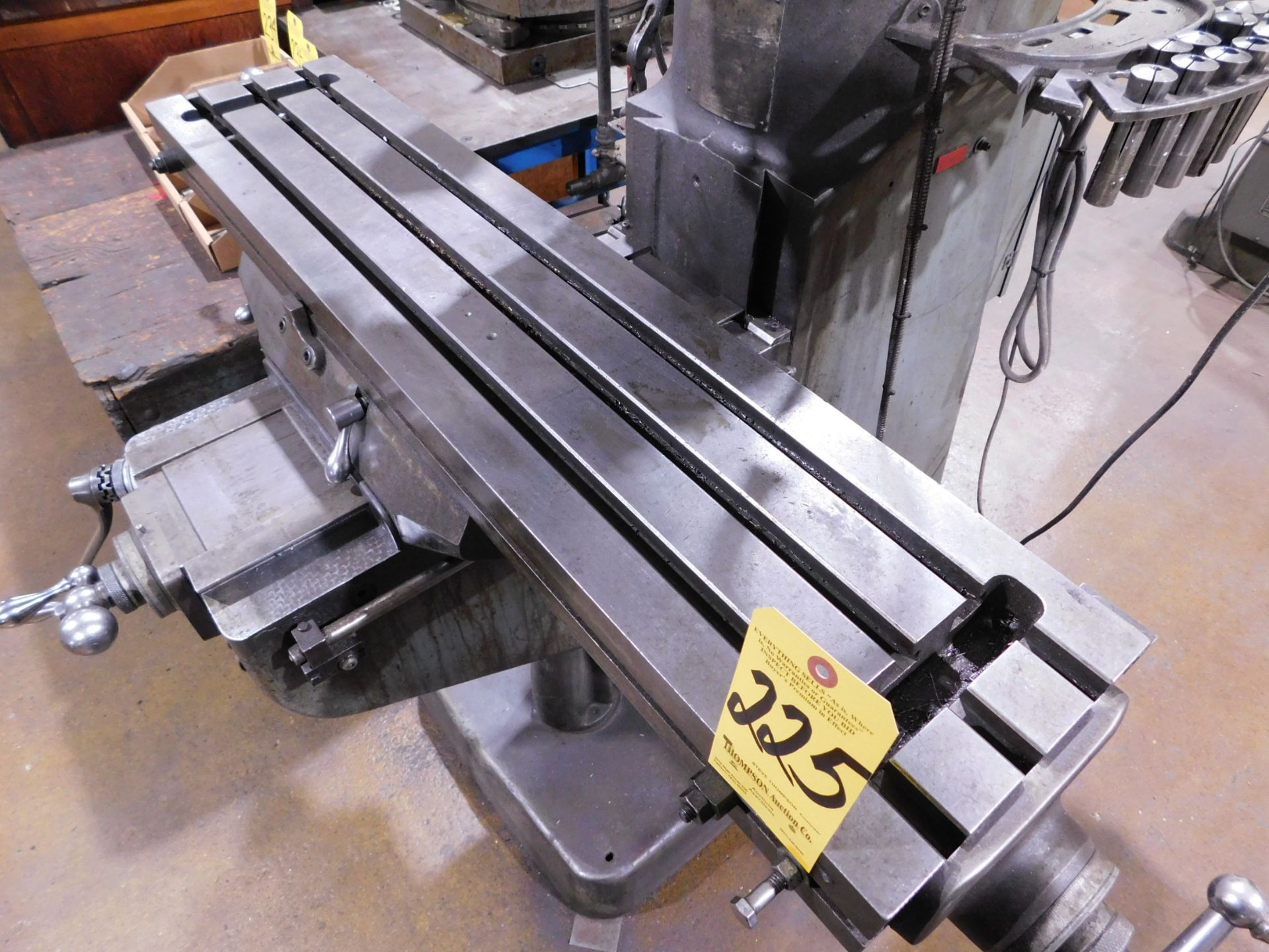 Bridgeport Series I, 2 HP Vertical Mill, s/n 12BR218049, 9" X 42" Table, Newall DP7 D.R.O. - Image 3 of 7