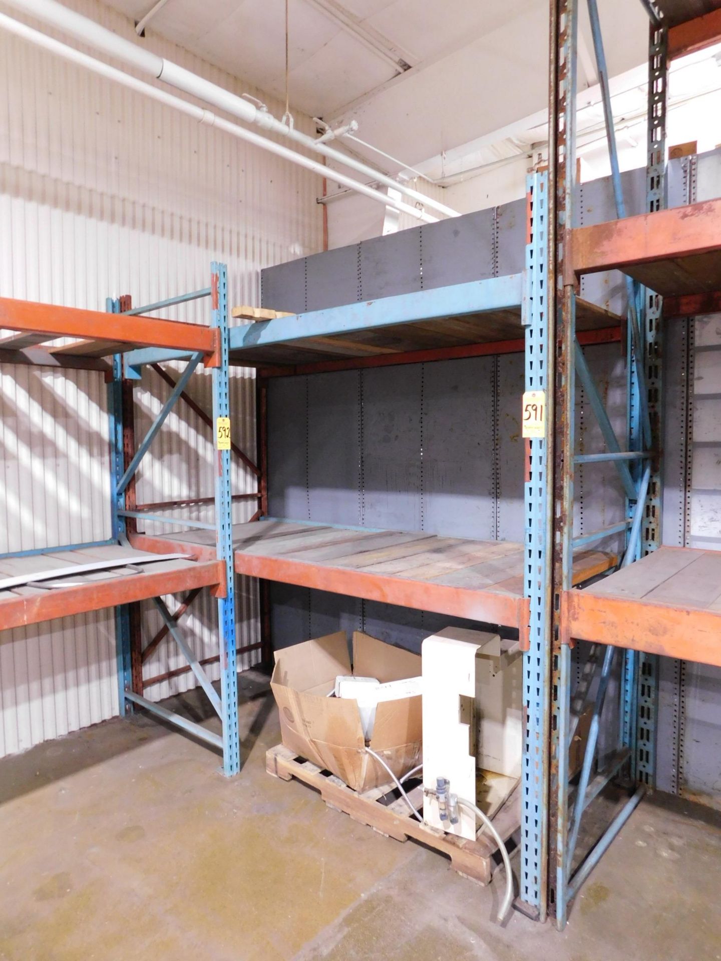 Pallet Shelving, 1 Section, 8'H x 8'W x 42"D