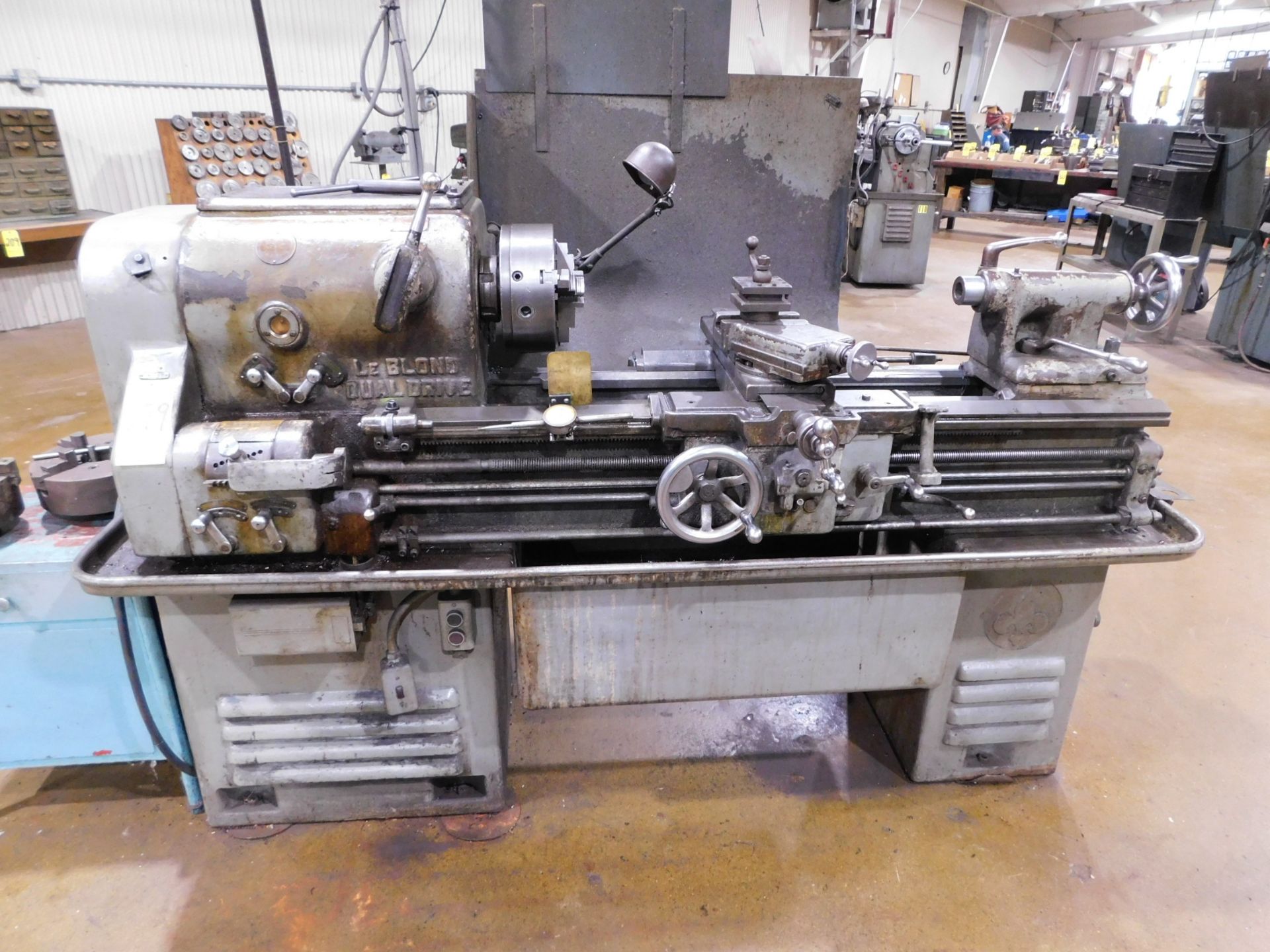 Leblond Dual Drive 15" X 30" Engine Lathe, s/n HC1730, 7" and 9" 3-Jaw Chucks, 10" 4-Jaw Chuck, - Image 2 of 9