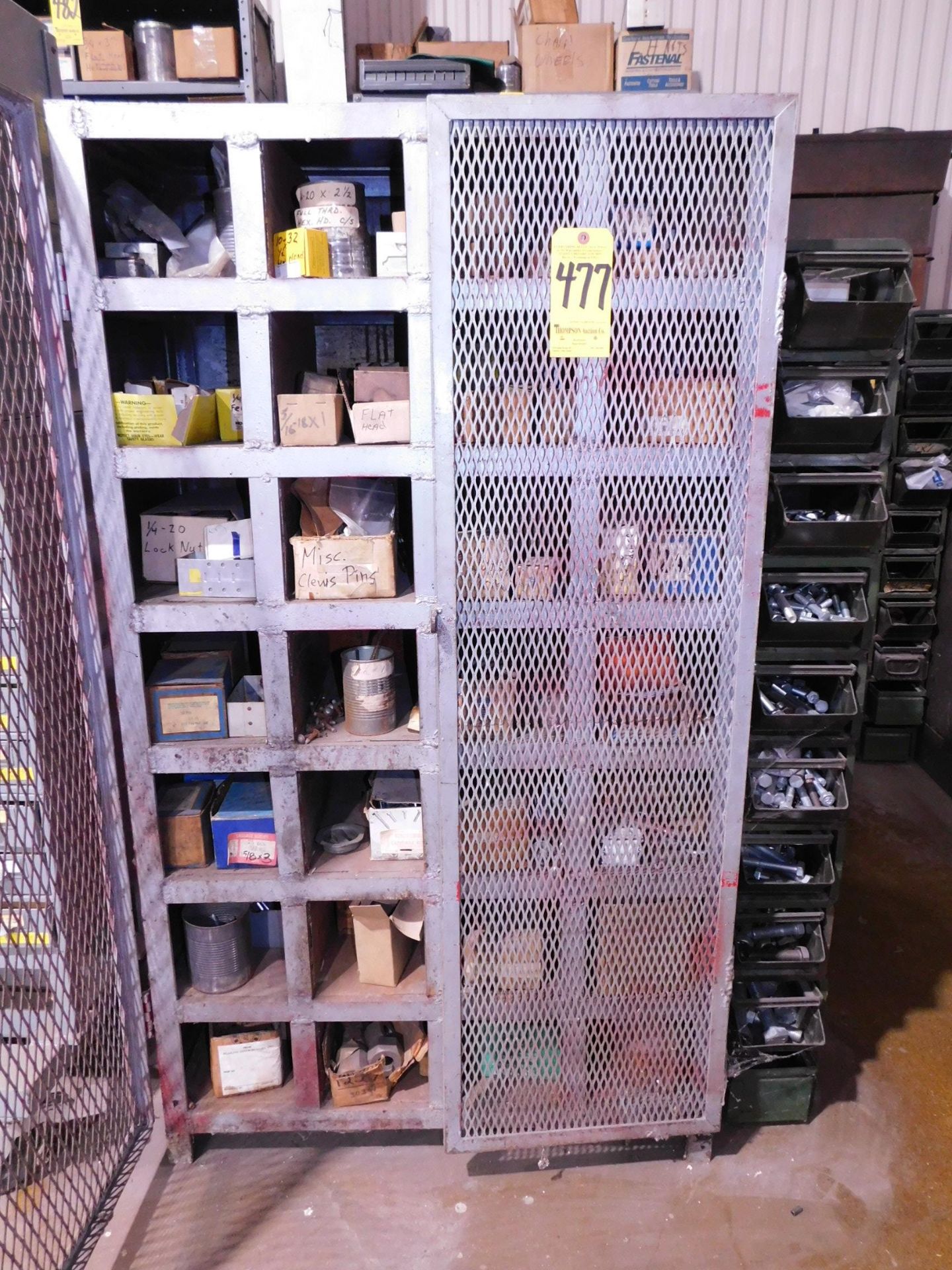 Parts Cabinet with Miscellaneous Hardware