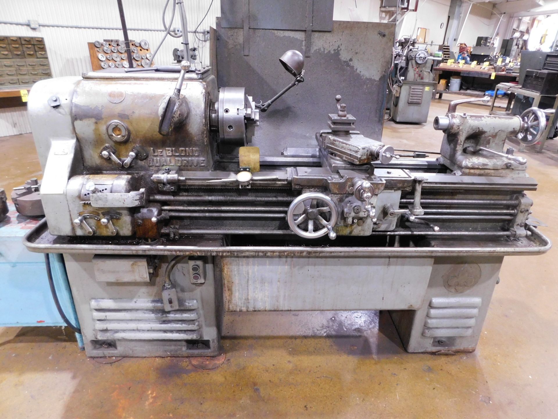 Leblond Dual Drive 15" X 30" Engine Lathe, s/n HC1730, 7" and 9" 3-Jaw Chucks, 10" 4-Jaw Chuck, - Image 3 of 9