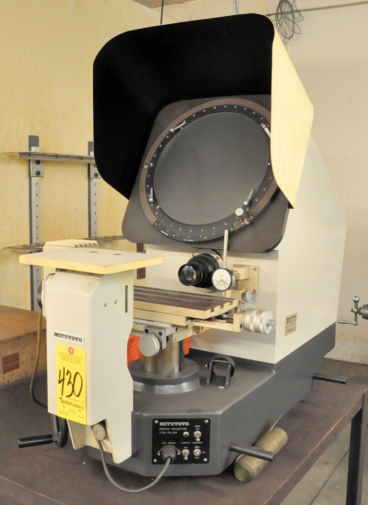 Mitutoyo Type PH-350, 14" Optical Comparator, S/n 10444, with Cart - Image 2 of 4