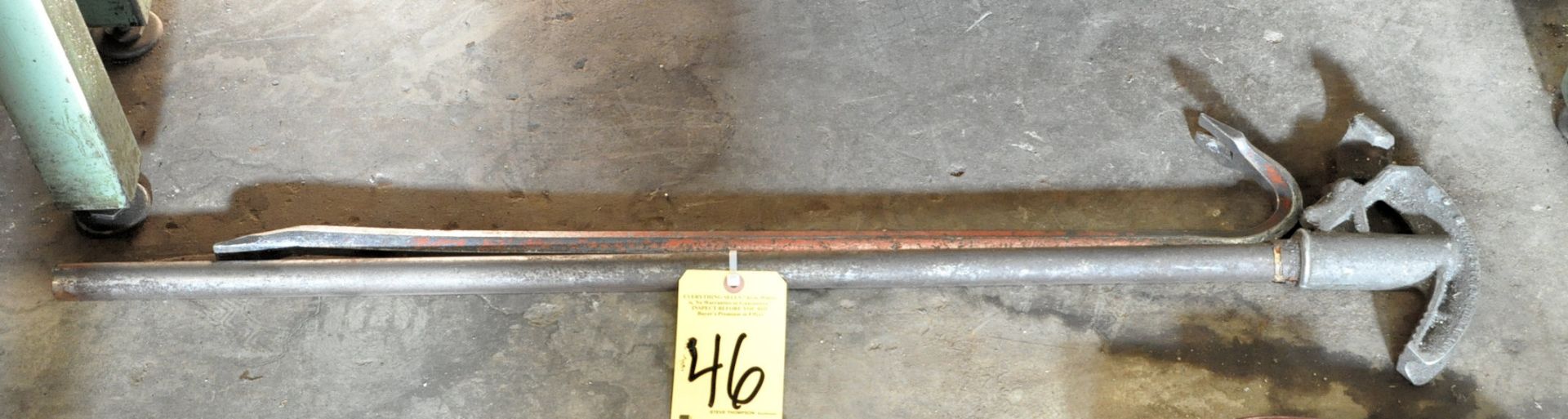 Lot, (1) Pry Bar and (1) Conduit Bender Under (1) Bench