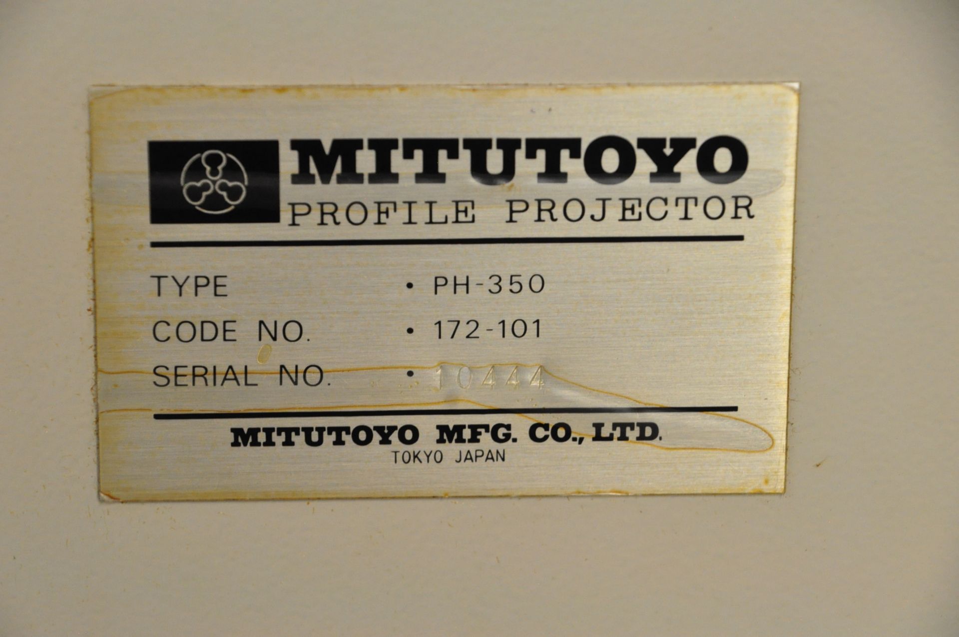 Mitutoyo Type PH-350, 14" Optical Comparator, S/n 10444, with Cart - Image 4 of 4