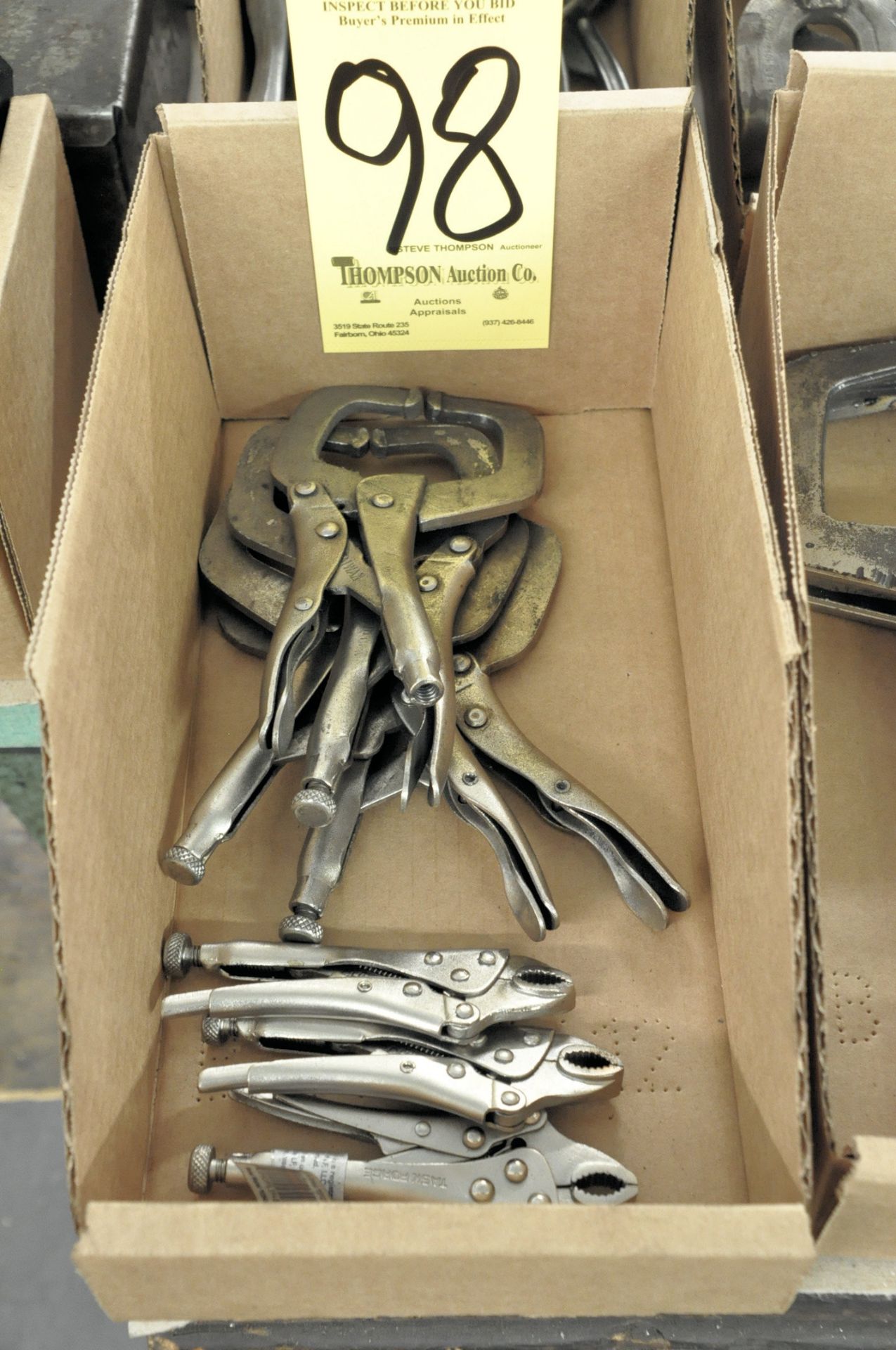 Lot, Various Small Vise Grip Clamps in (1) Box