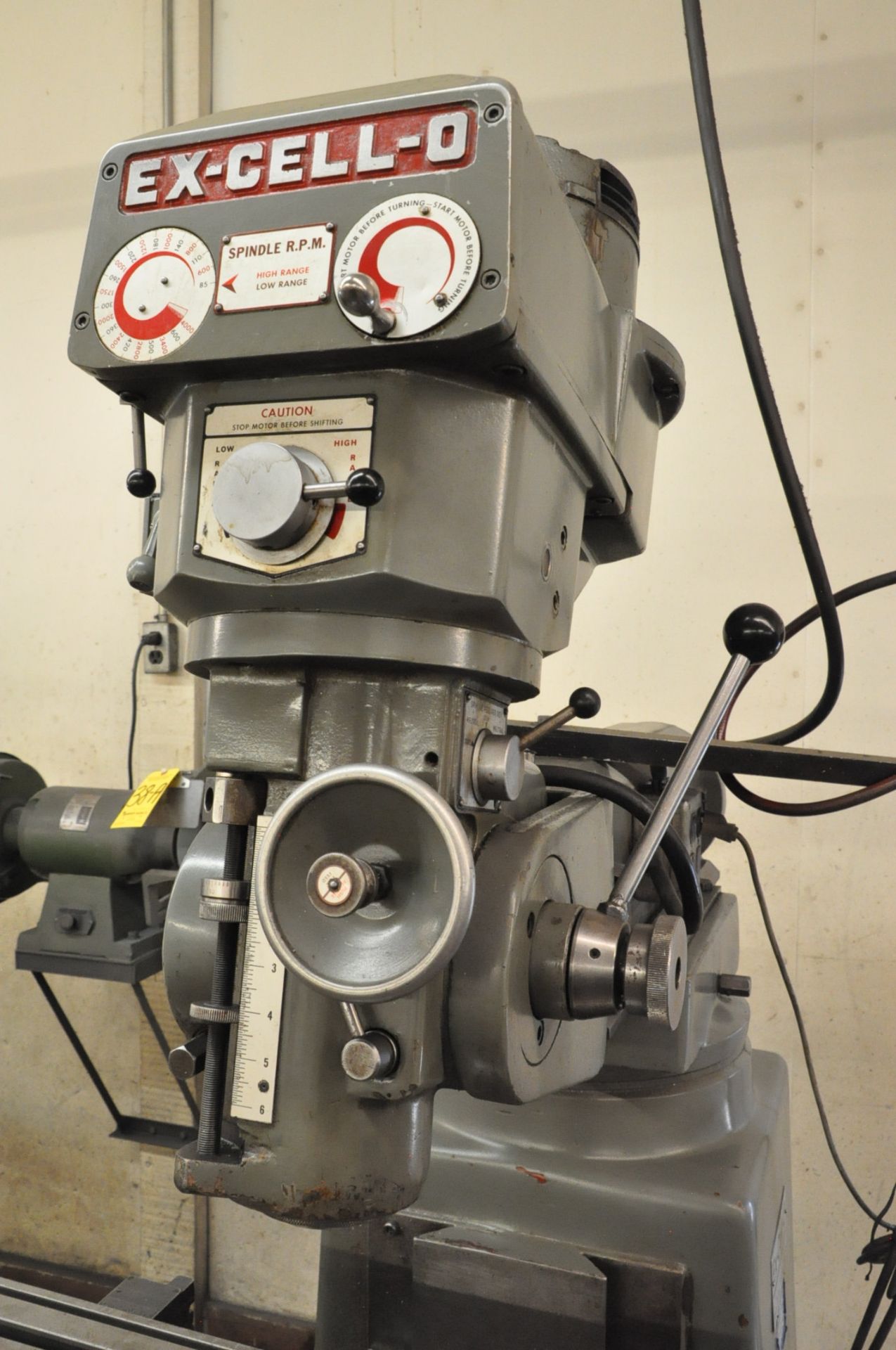 Ex-Cell-O Model 602, 1 1/2-HP Variable Speed Vertical Mill, s/n 60210007, Trak 2-Axis D.R.O., 9" X - Image 4 of 6