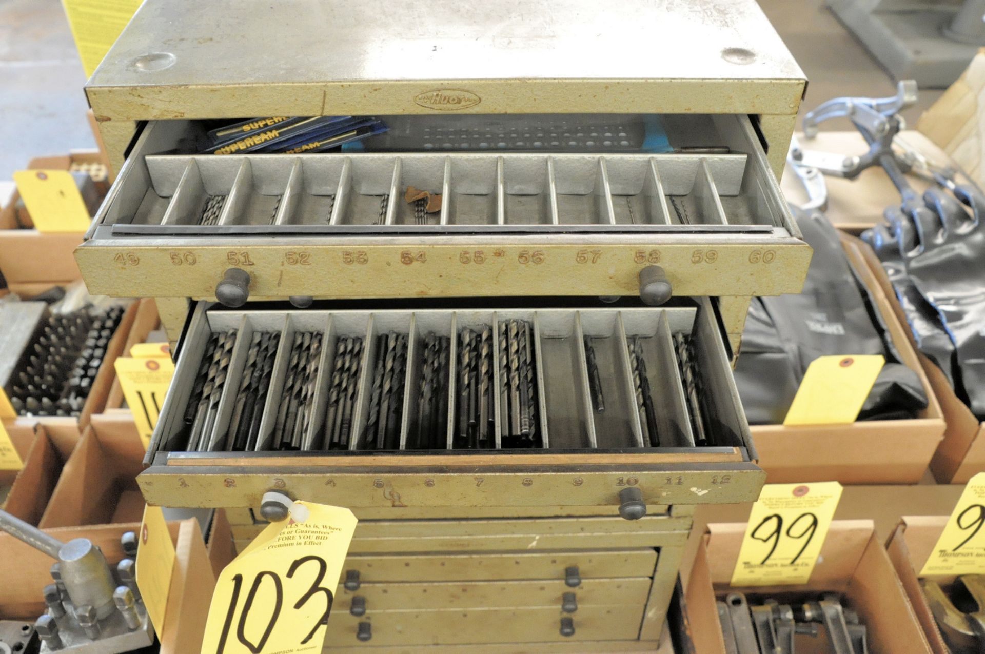 (3) Huot Drill Index Cabinets with Drills Contents - Image 3 of 9