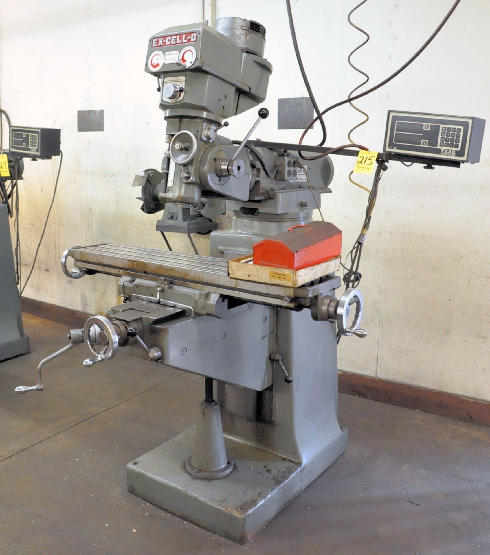 Ex-Cell-O Model 602, 1 1/2-HP Variable Speed Vertical Mill, s/n 60210007, Trak 2-Axis D.R.O., 9" X - Image 2 of 6