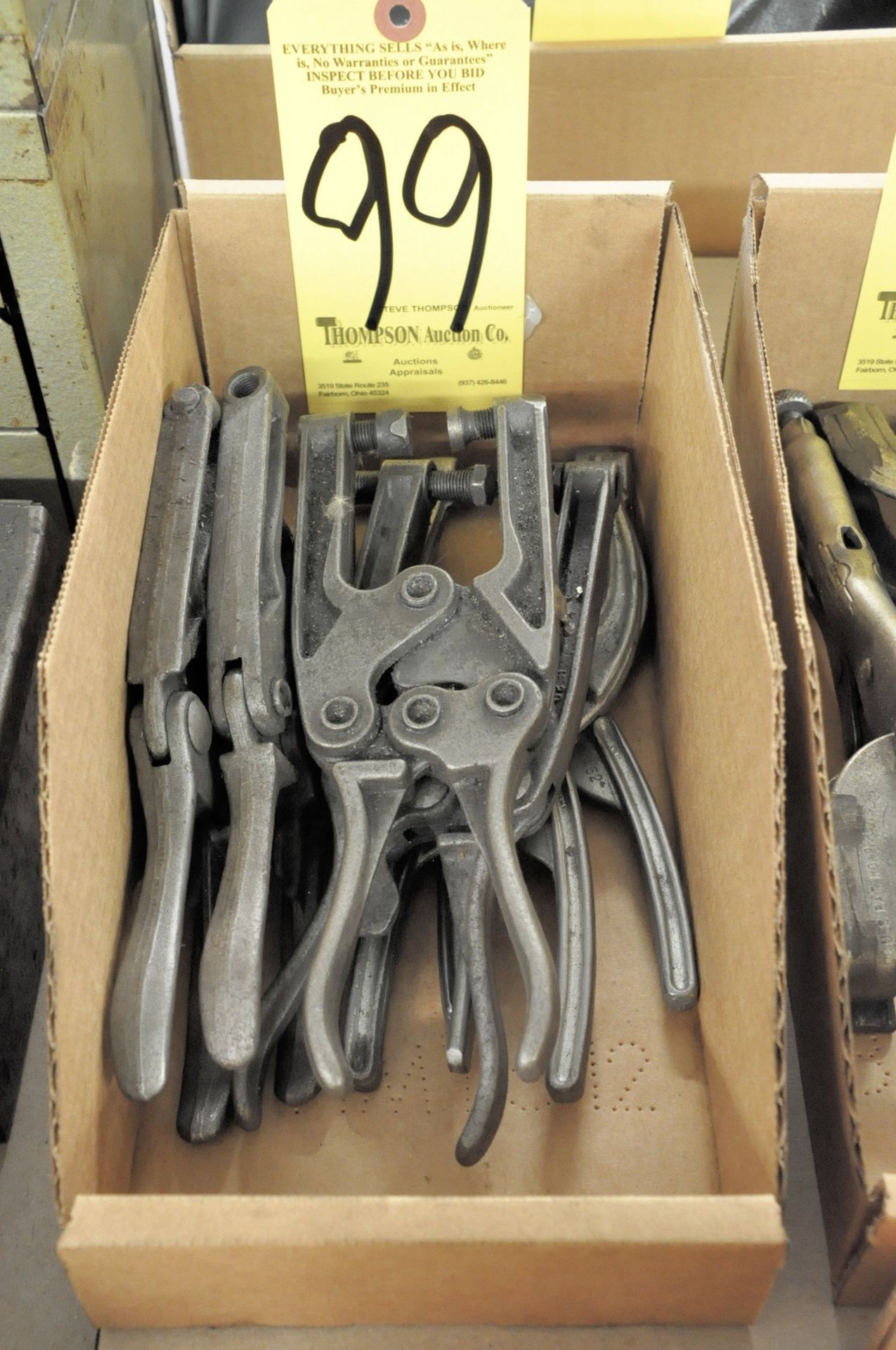 Lot, Various Knu-Vise Clamps in (1) Box