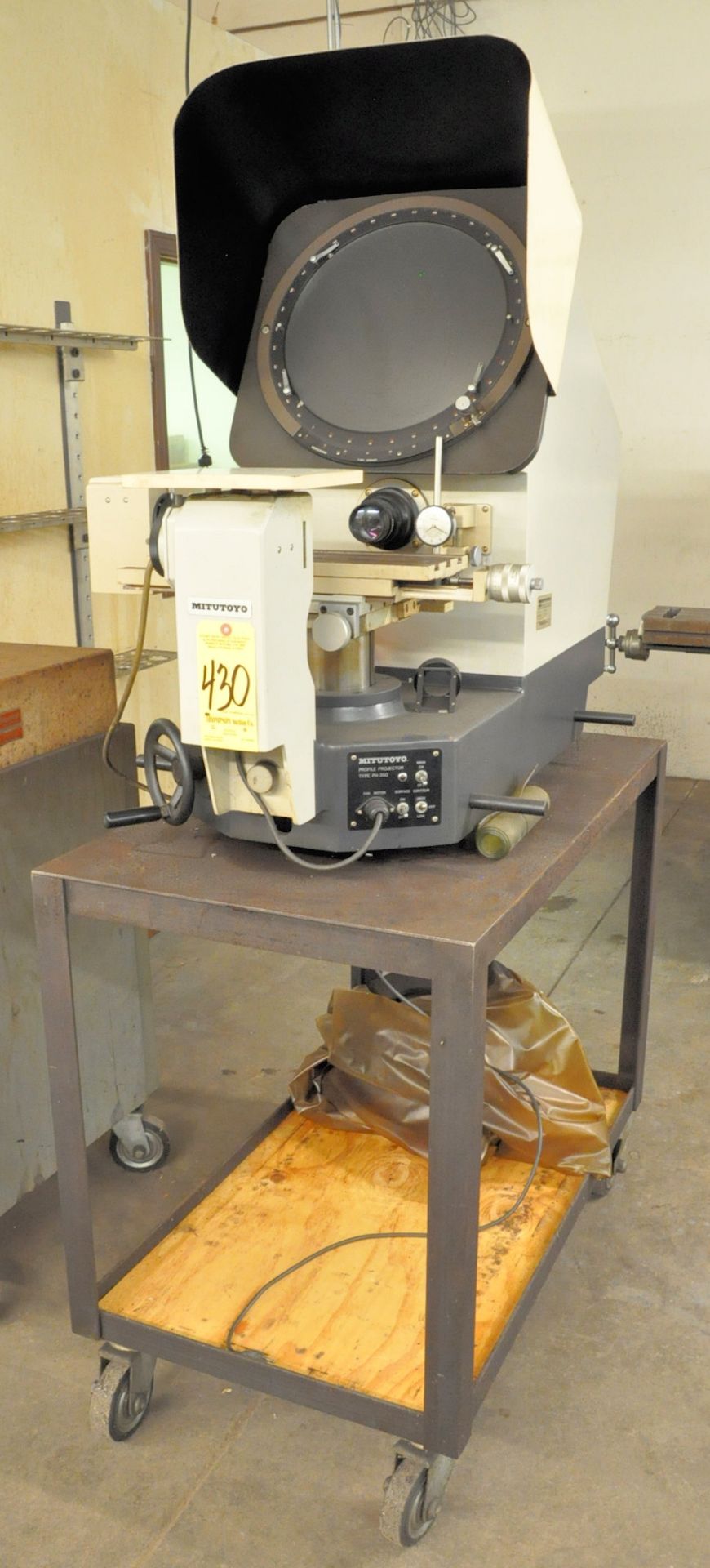 Mitutoyo Type PH-350, 14" Optical Comparator, S/n 10444, with Cart