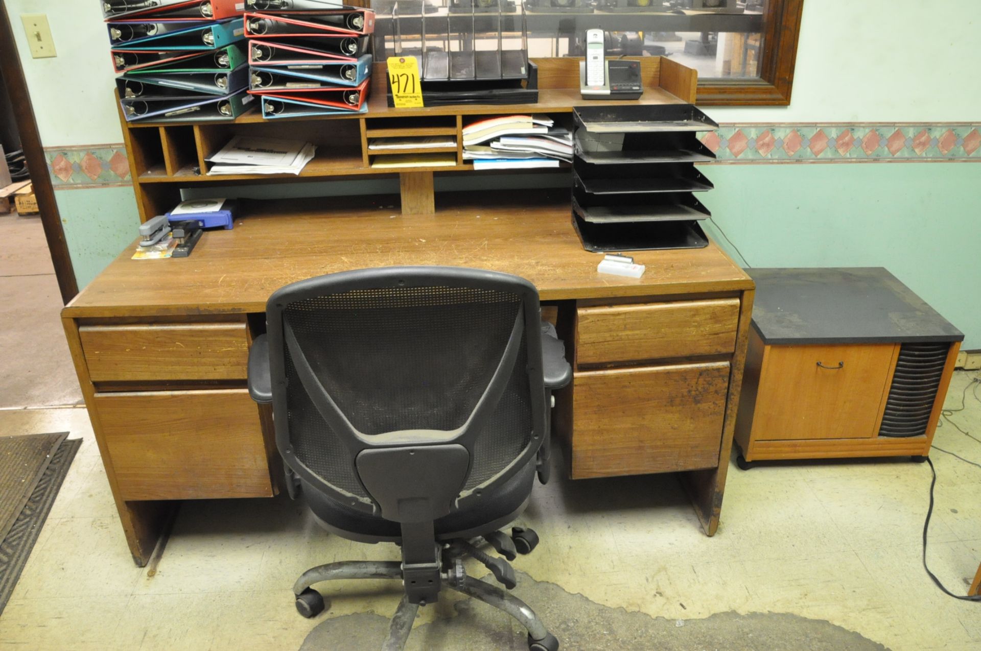 Lot, (3) Desks, (2) Chairs, (1) File Cabinet and (1) CD Cabinet in (1) Office - Image 3 of 3