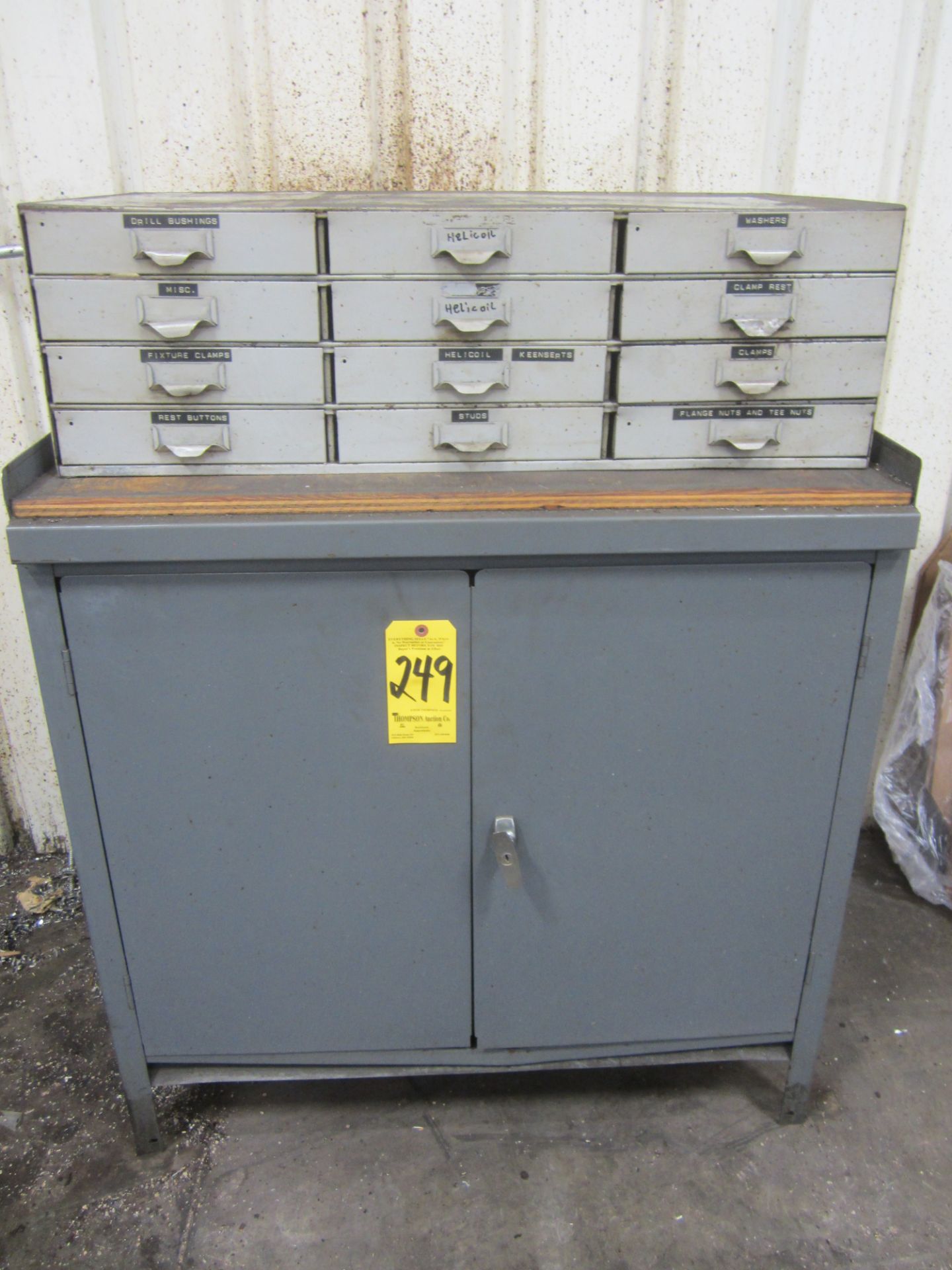 Metal Shop Cabinet and Parts Bin