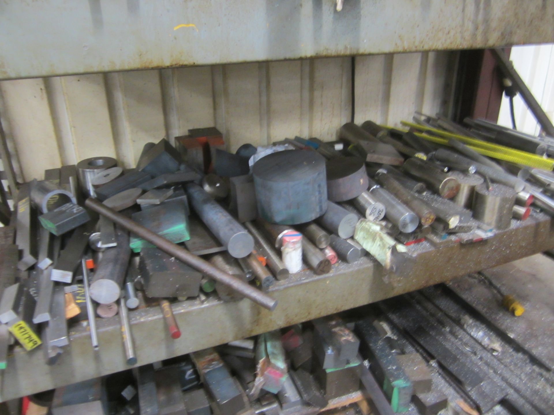 Lot, Steel Bar, Tube and Flat Stock, with Storage Rack - Image 4 of 5