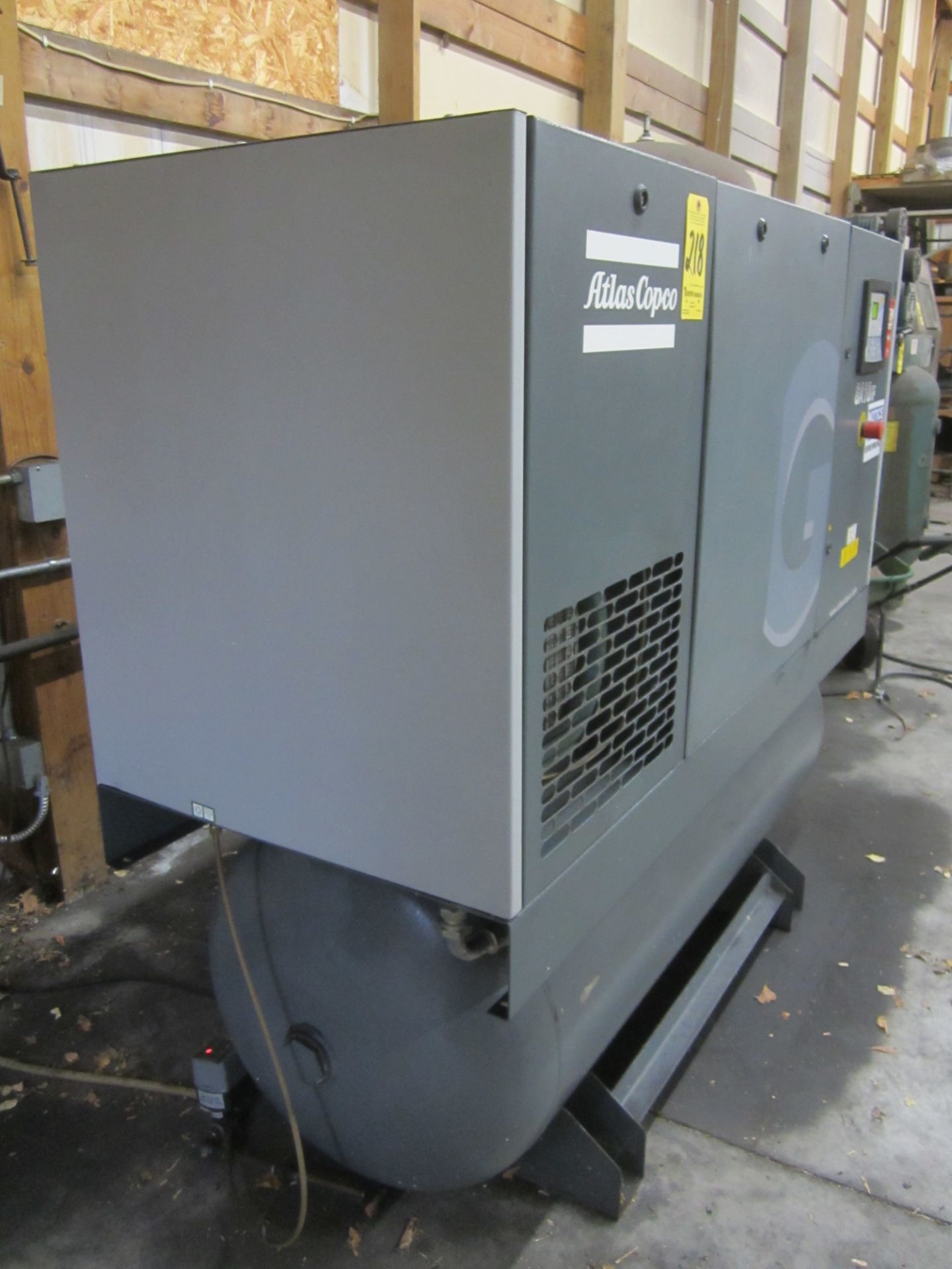 Atlas Copco GA18FF Rotary Screw Air Compressor, s/n WUK503333, New 2010, 25 HP, PLC Control - Image 4 of 10