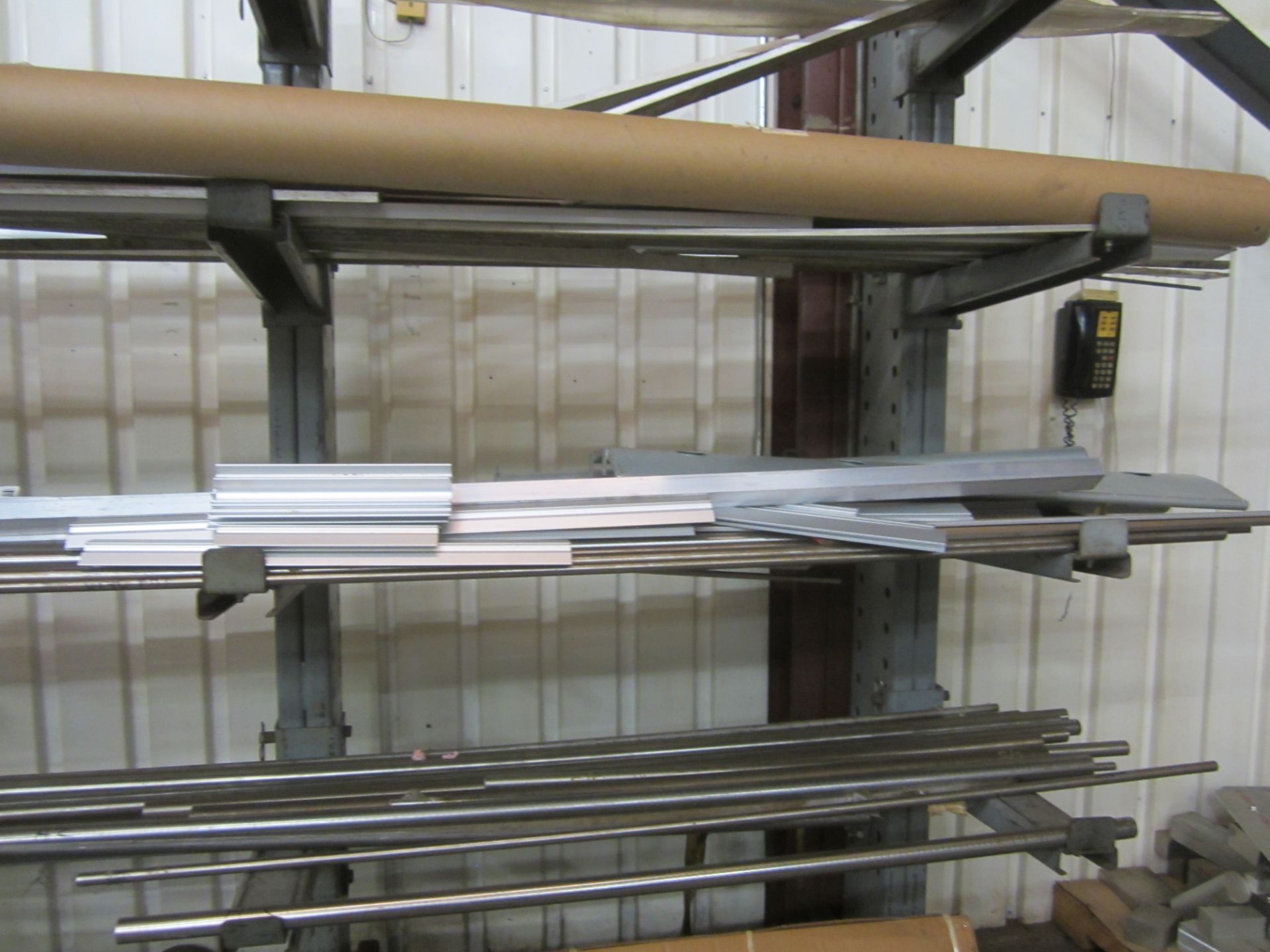 Lot, Steel Bar, Tube and Flat Stock, with (2) Cantilever Storage Racks - Image 5 of 6