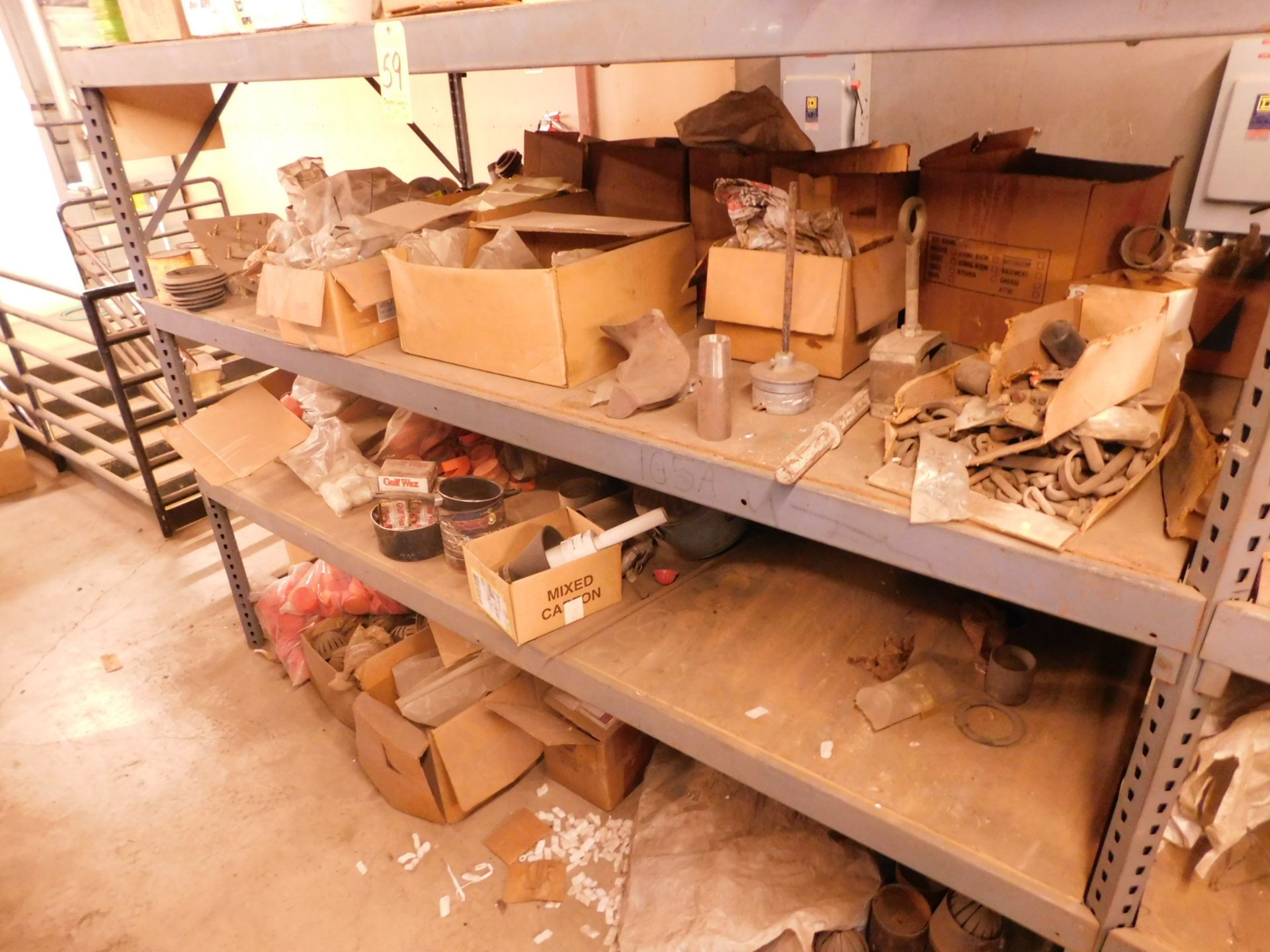 Contents of (1) Bay of Pallet Shelving