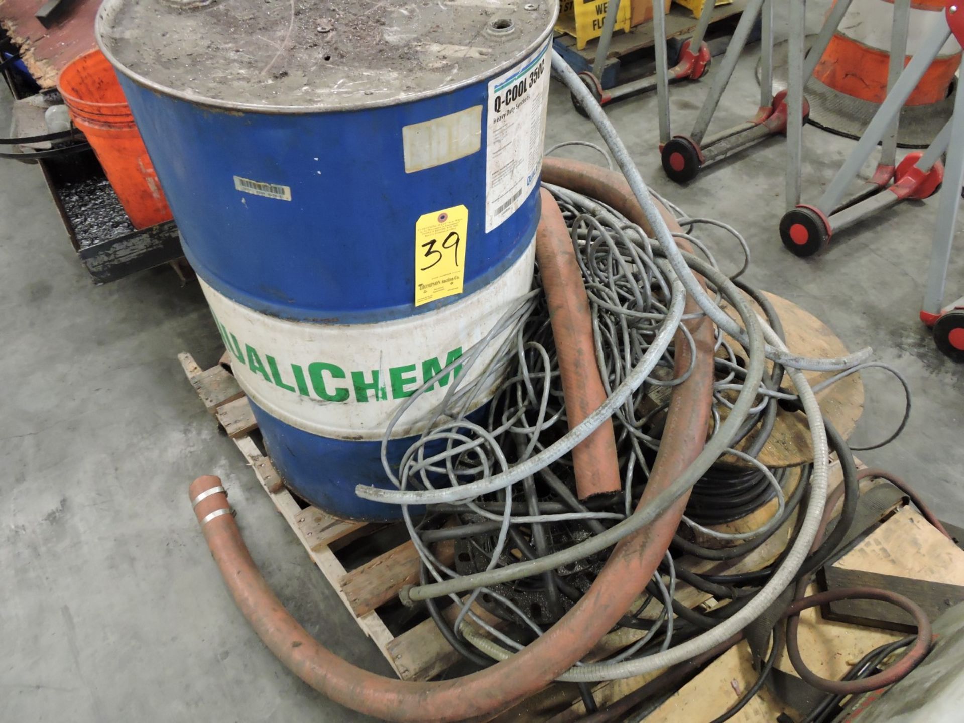 Partial Barrel of Q-Cool 350 C Synthetic Lubricant and Wire