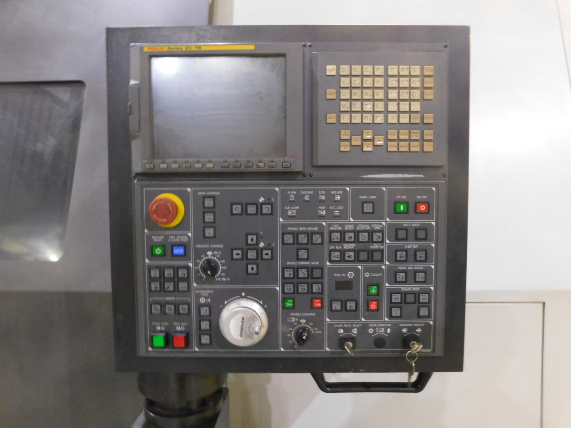 Doosan Model Puma 700LM CNC Turning Center, s/n 60LM 0686, New 2007, Fanuc 21-TB CNC Control, 24” - Image 4 of 17