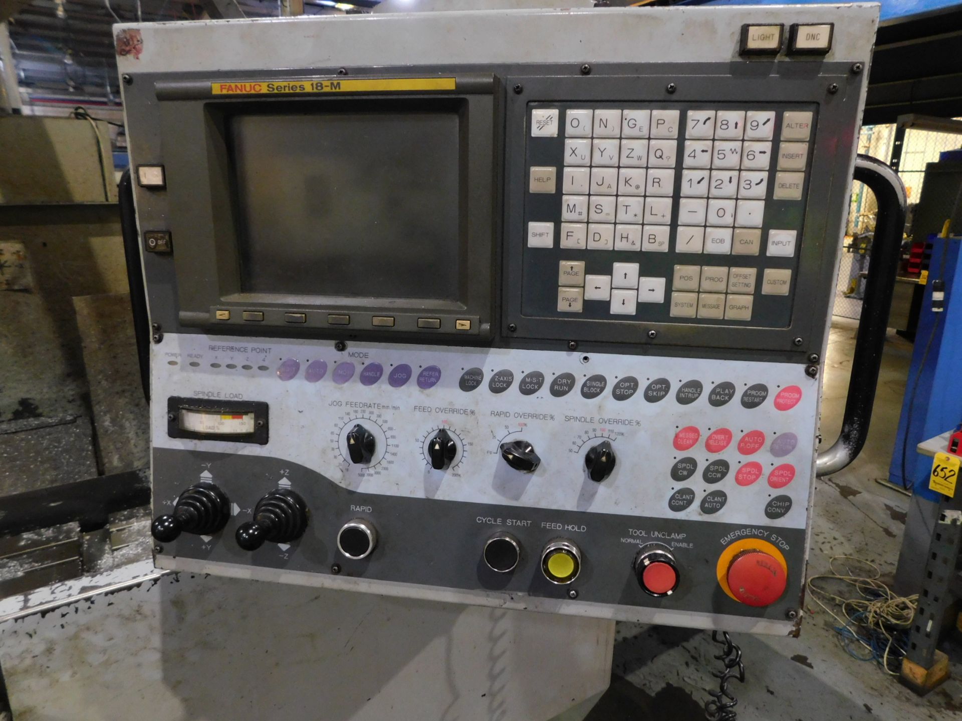 Yamage Model YMV-800 CNC Vertical Machining Center, s/n 86115, Fanuc 18i-M CNC Control, 50 Taper, 30 - Image 4 of 12