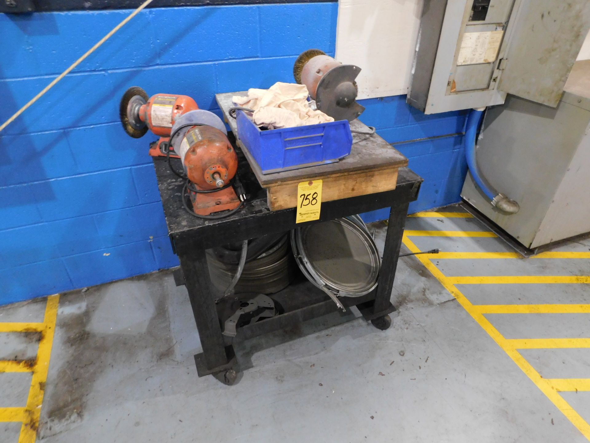 Shop Table with Double End Grinders