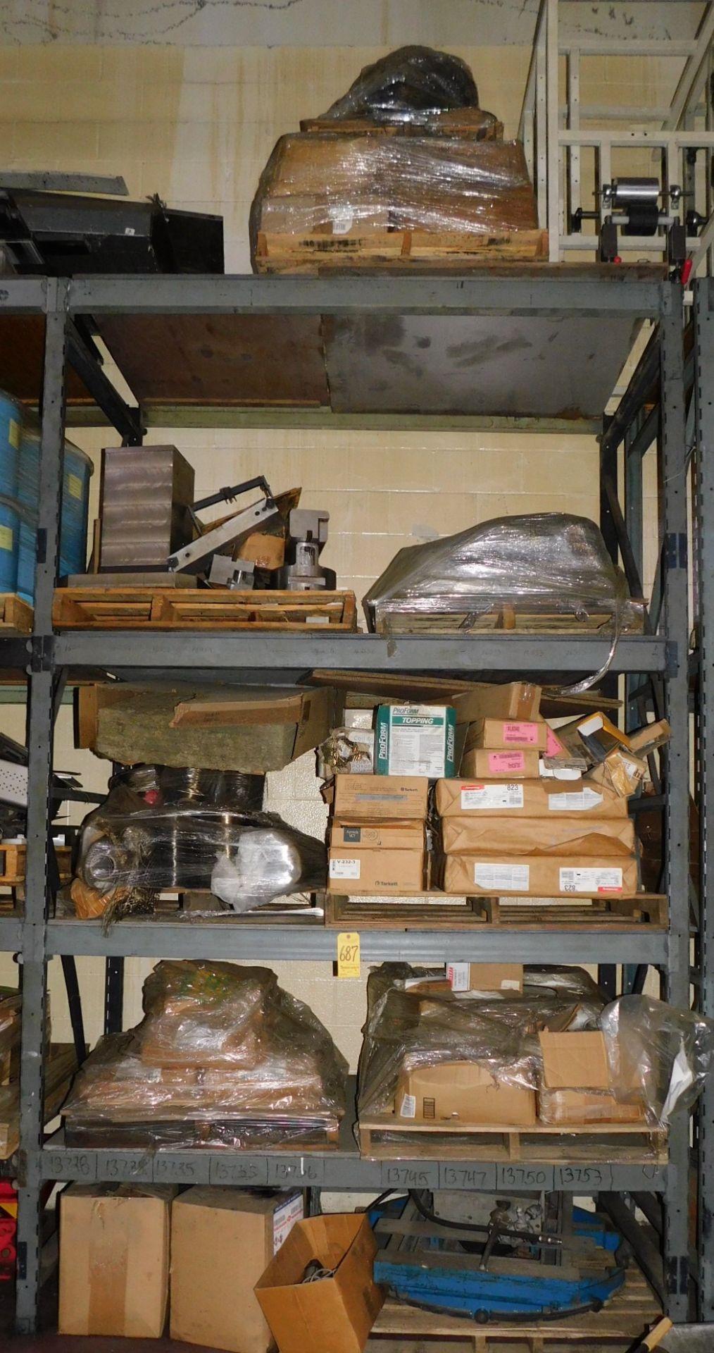 Contents of (1) Section of Pallet Shelving