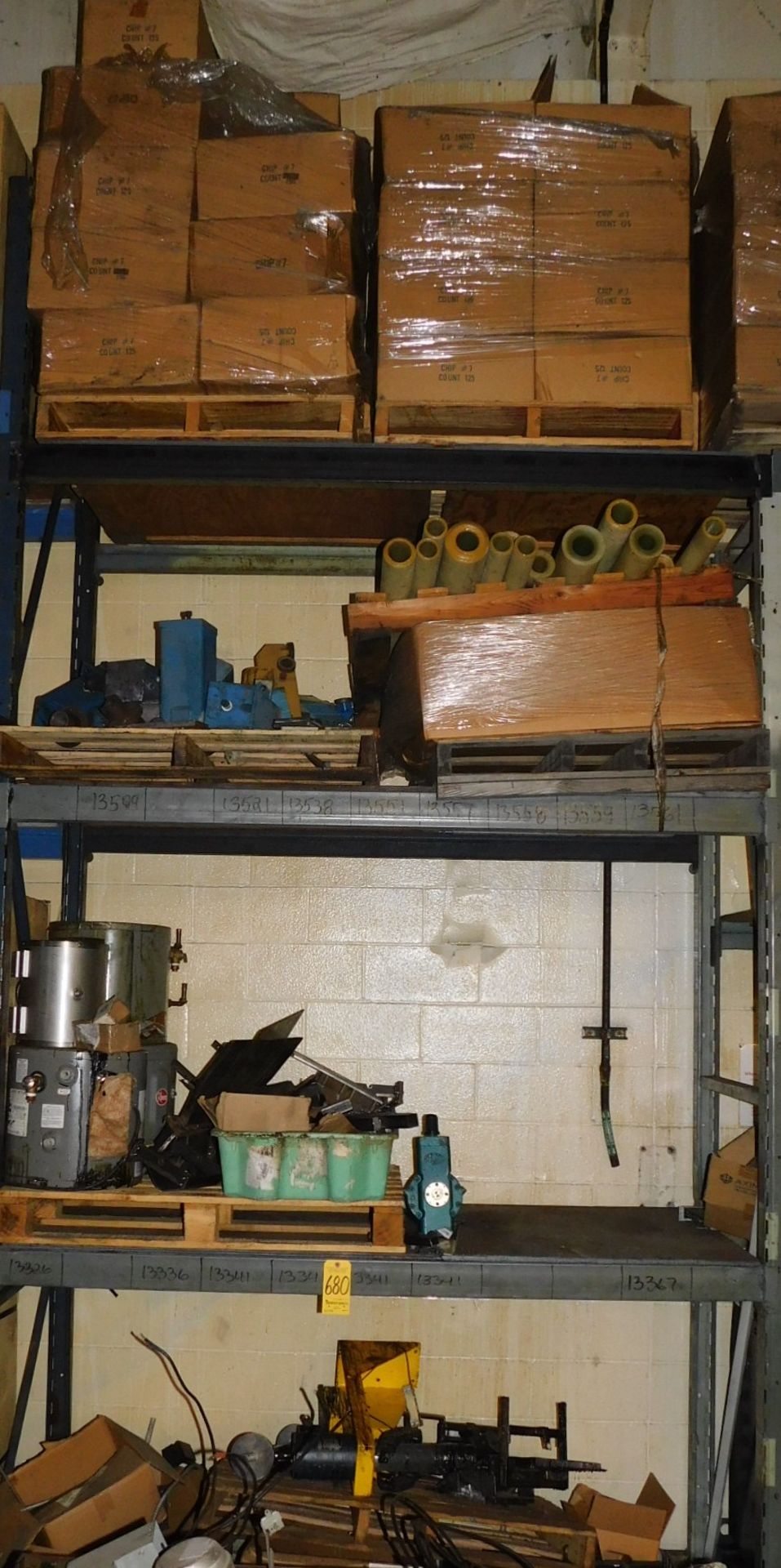 Contents of (1) Section of Pallet Shelving
